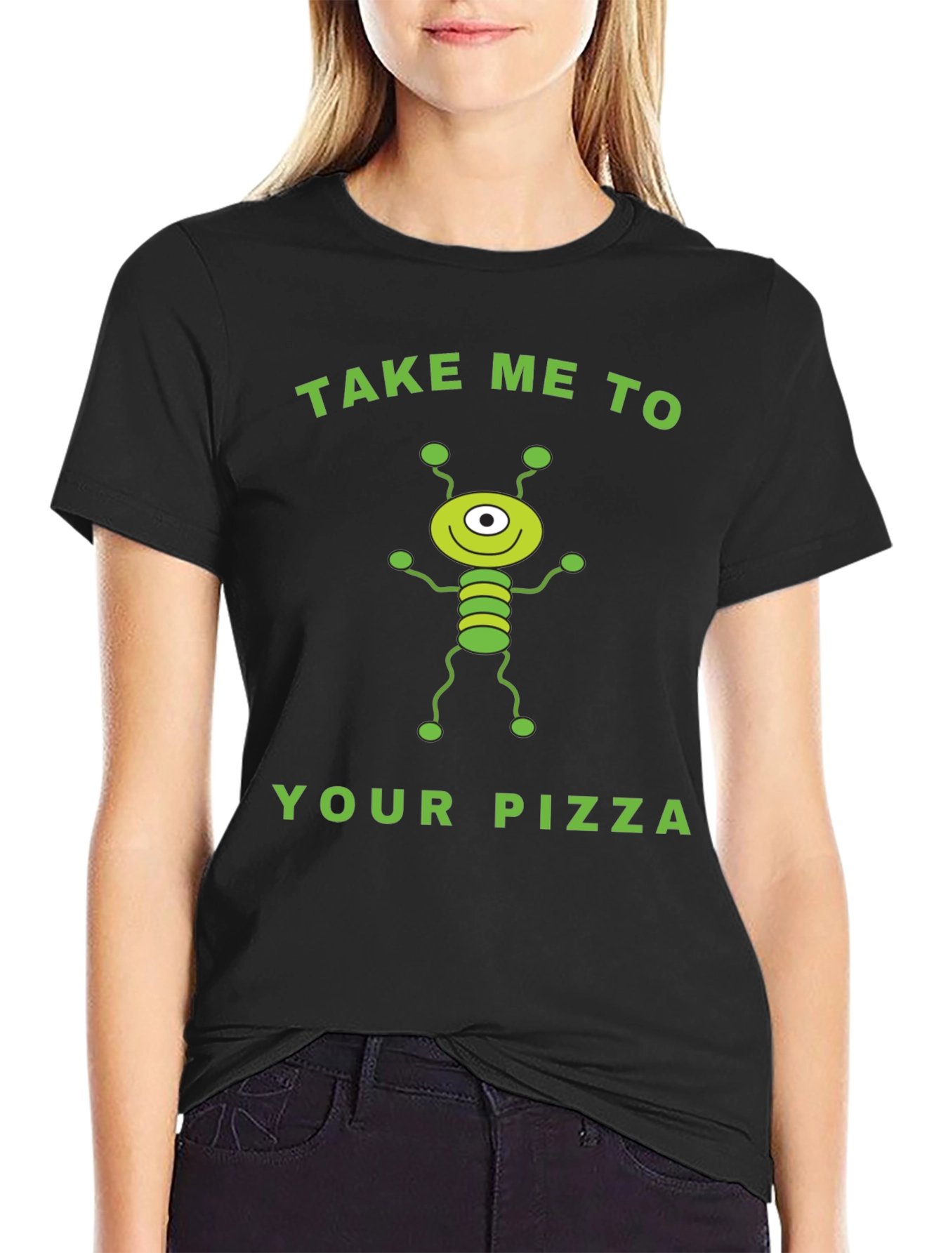 Alien Pizza Graphic Tee - Fun & Unique!