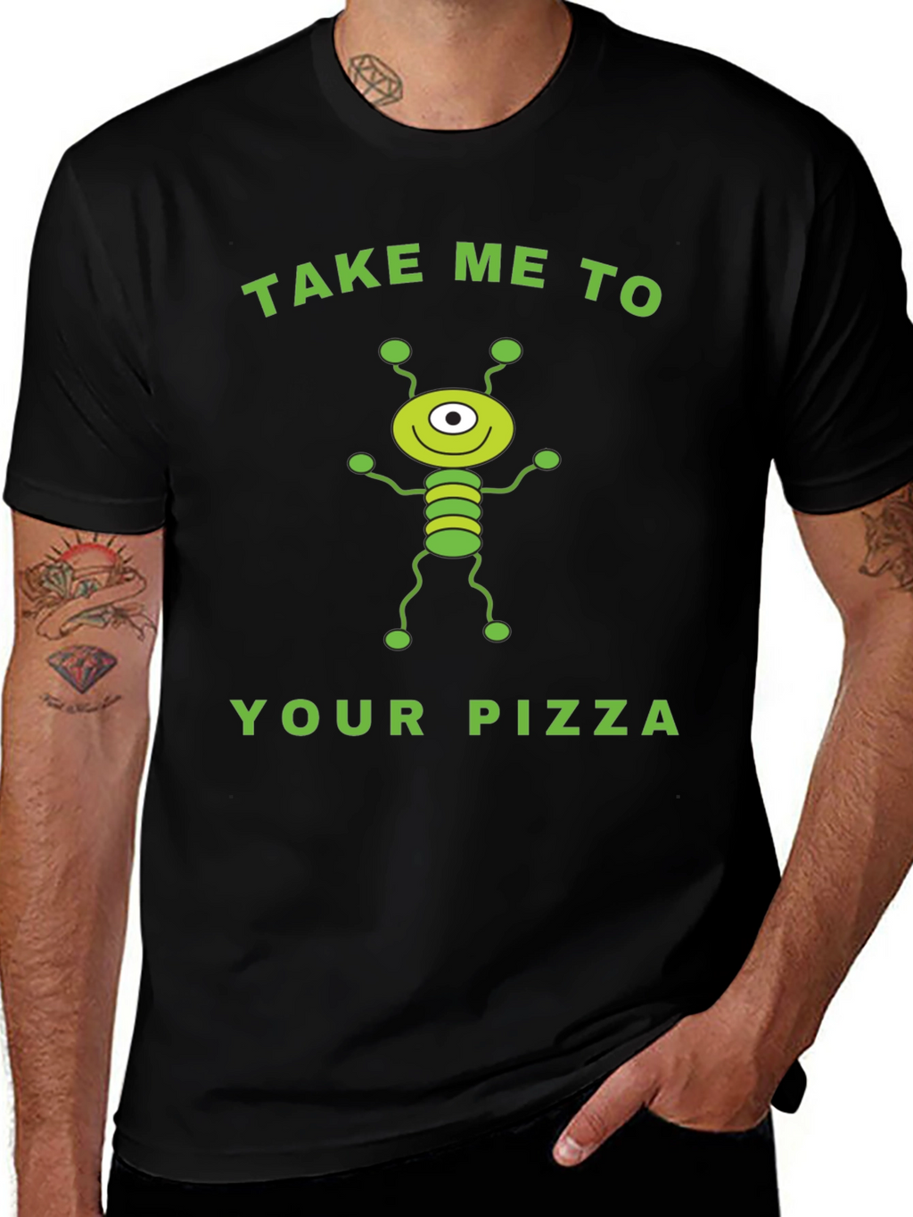 Alien Pizza Graphic Tee - Fun & Unique!