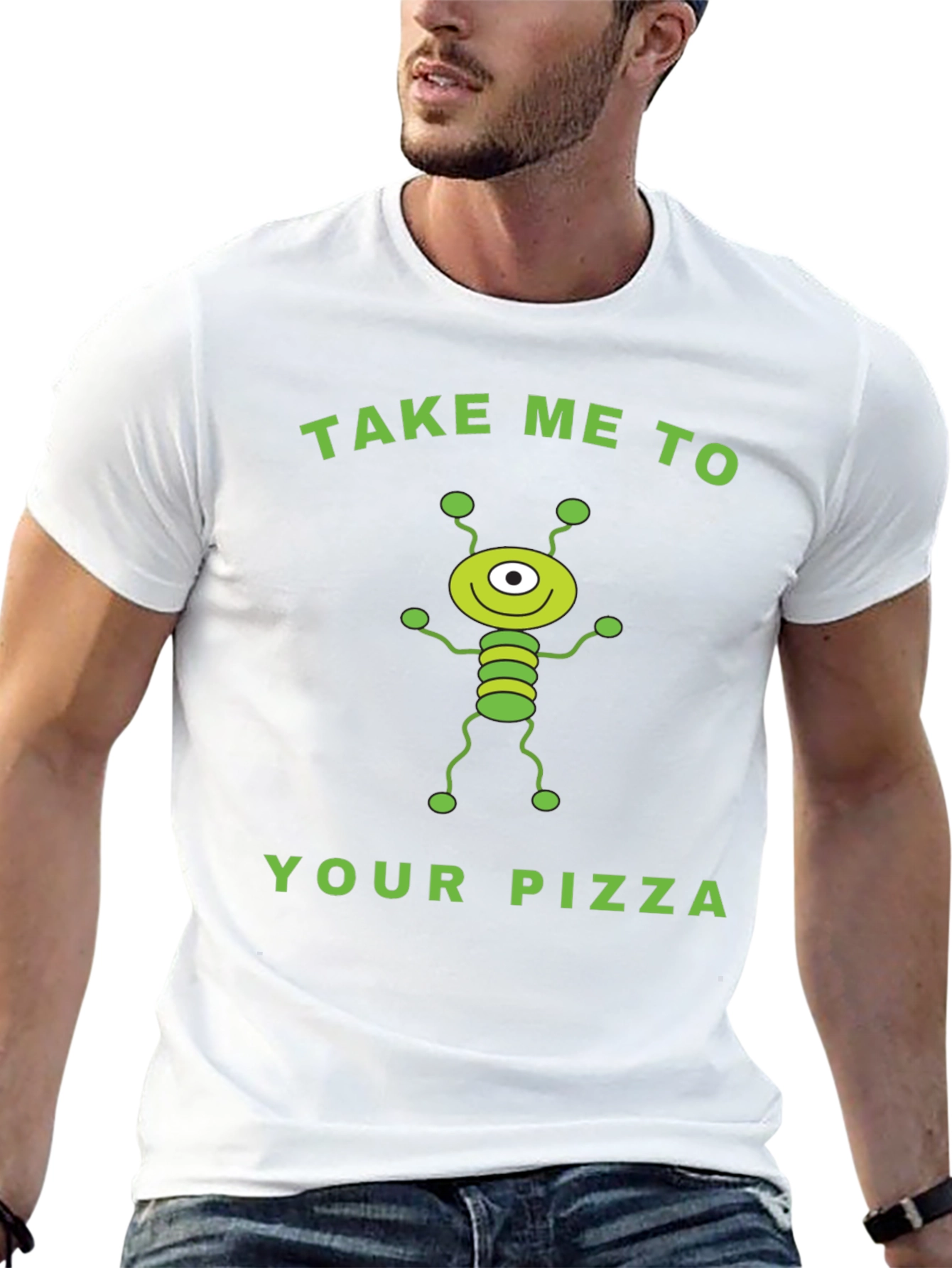 Alien Pizza Graphic Tee - Fun & Unique!