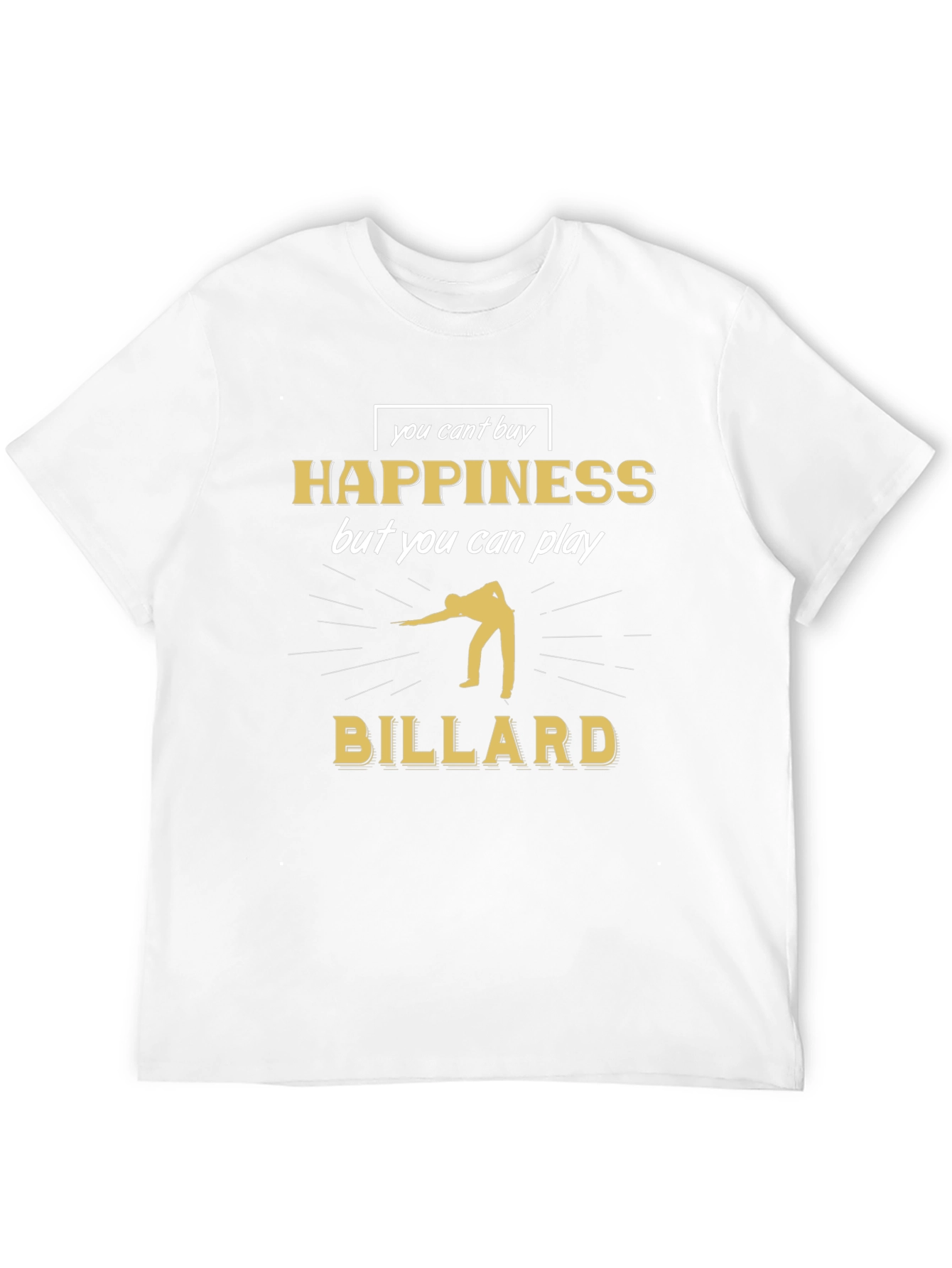 Billiard Player T-Shirt - Happiness Can Play Billiard Tee