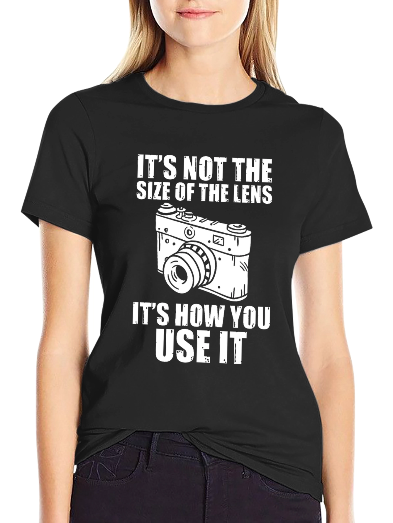 Funny Photographer T-Shirt - Lens Size Humor Tee