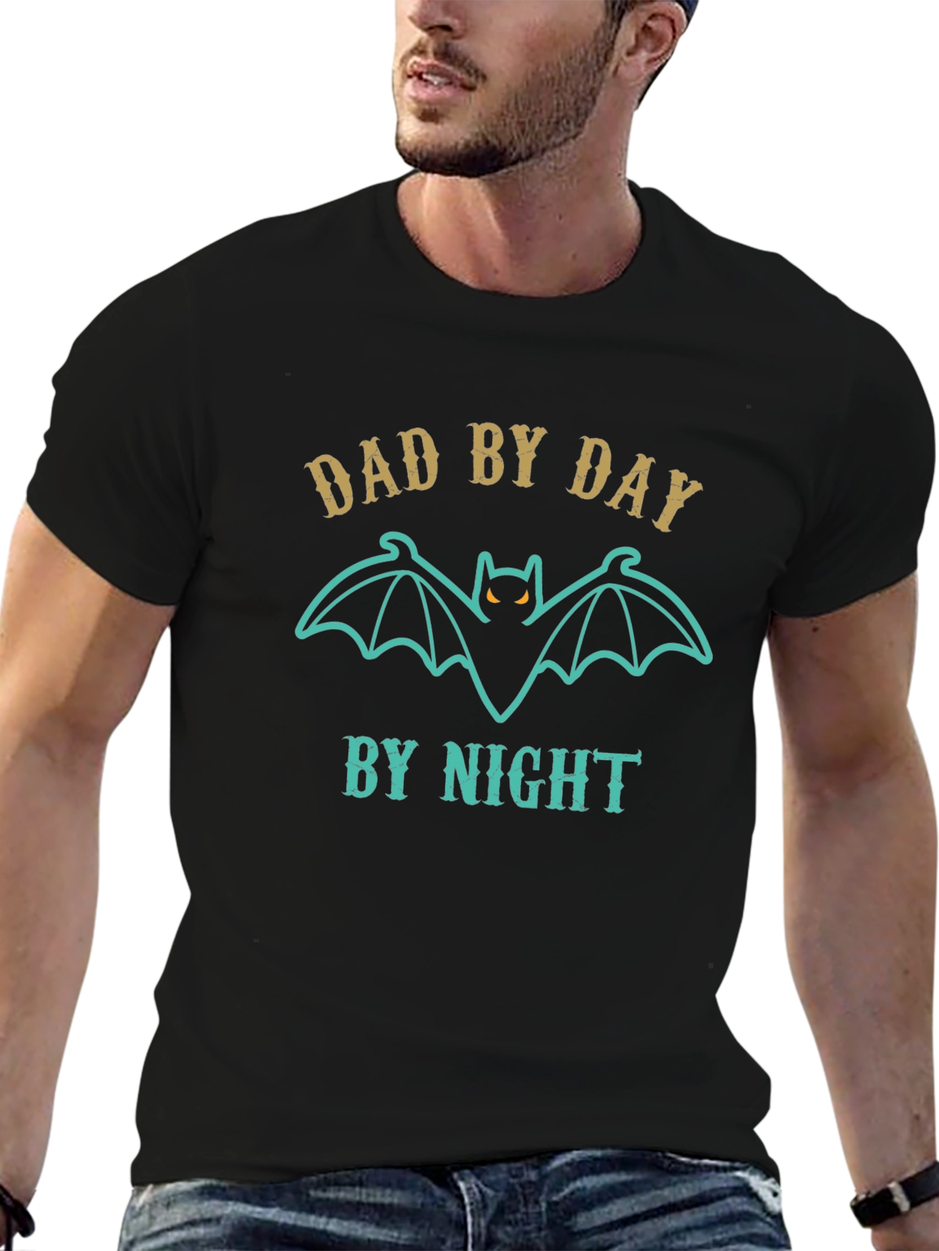 Dad By Day Bat By Night Graphic Tee