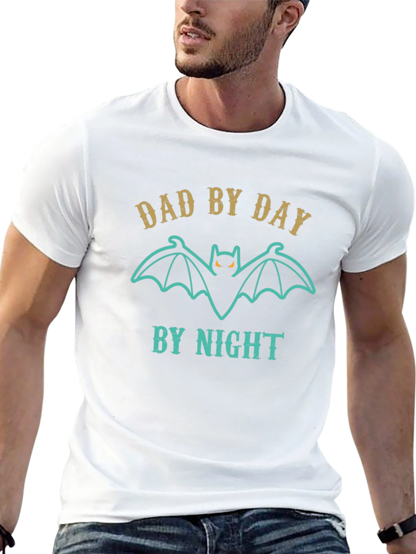 Dad By Day Bat By Night Graphic Tee
