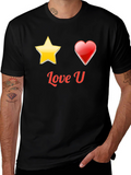 Love U Graphic Black T-Shirt