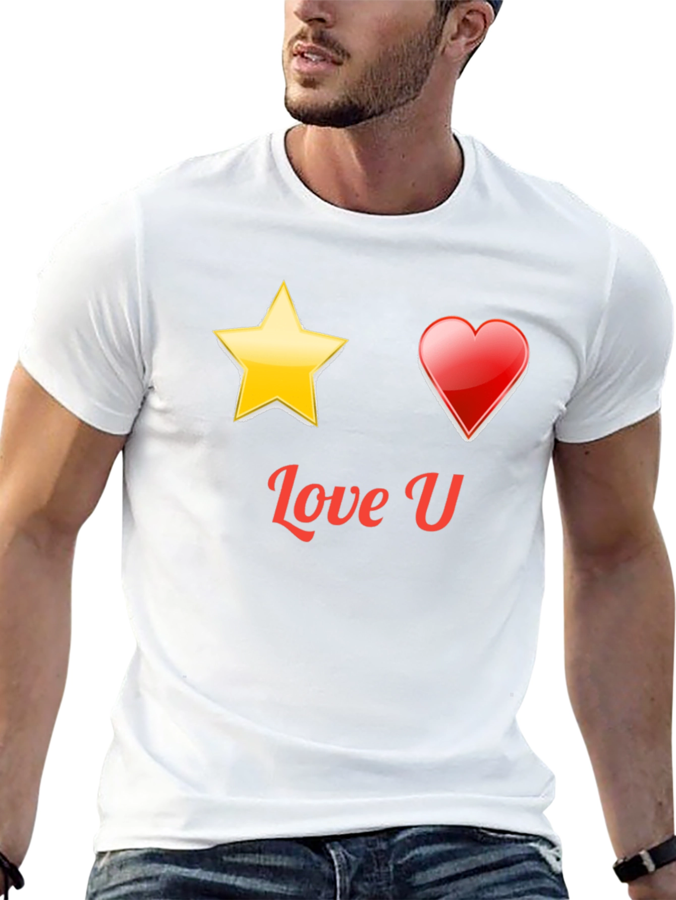 Love U Graphic Black T-Shirt