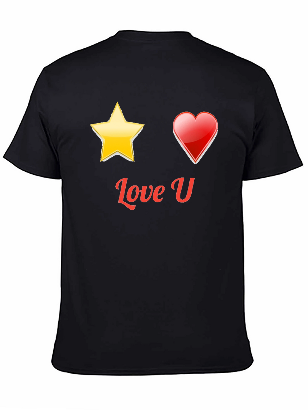 Love U Graphic Black T-Shirt