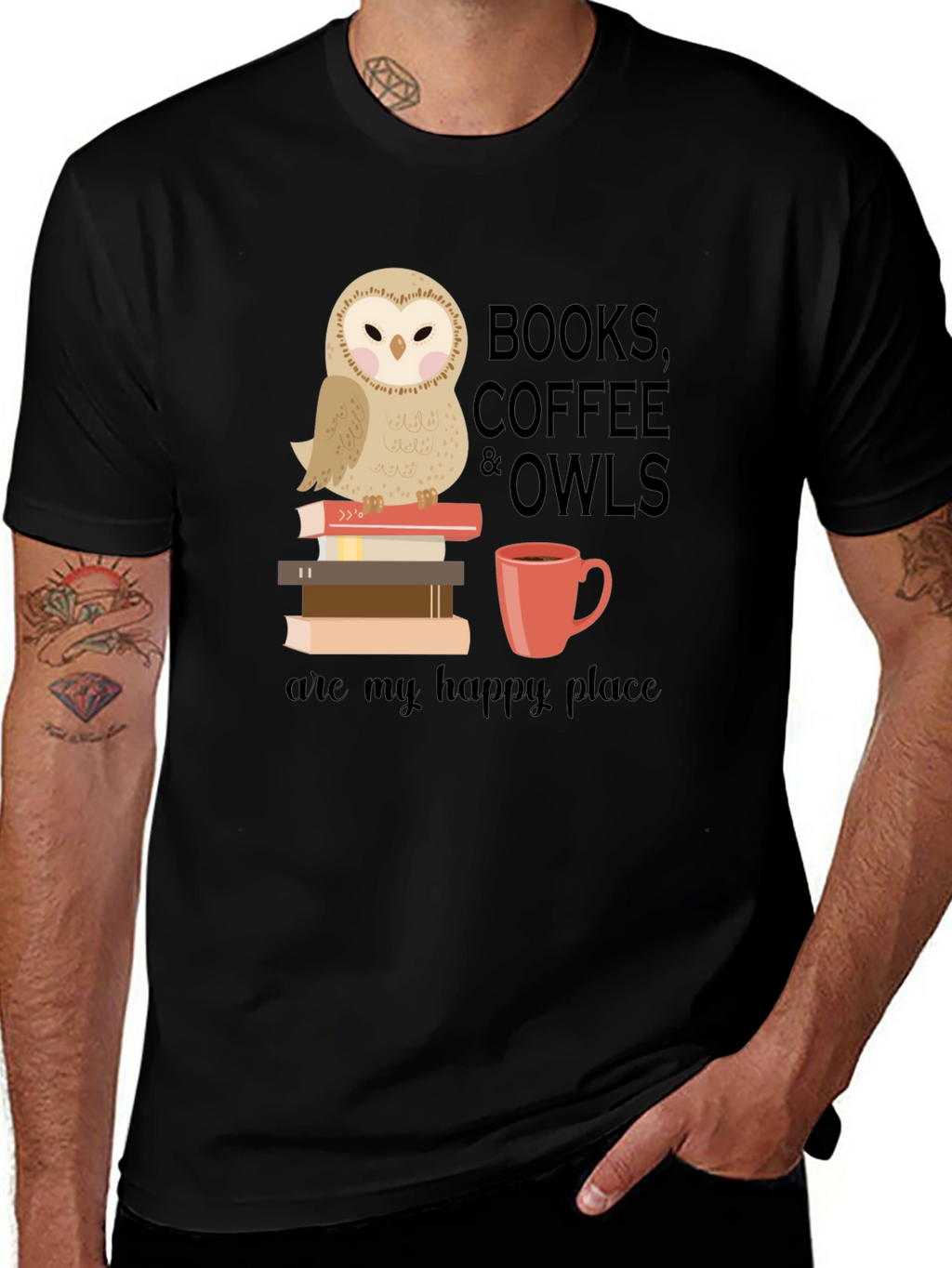 Books Coffee & Owls T-Shirt
