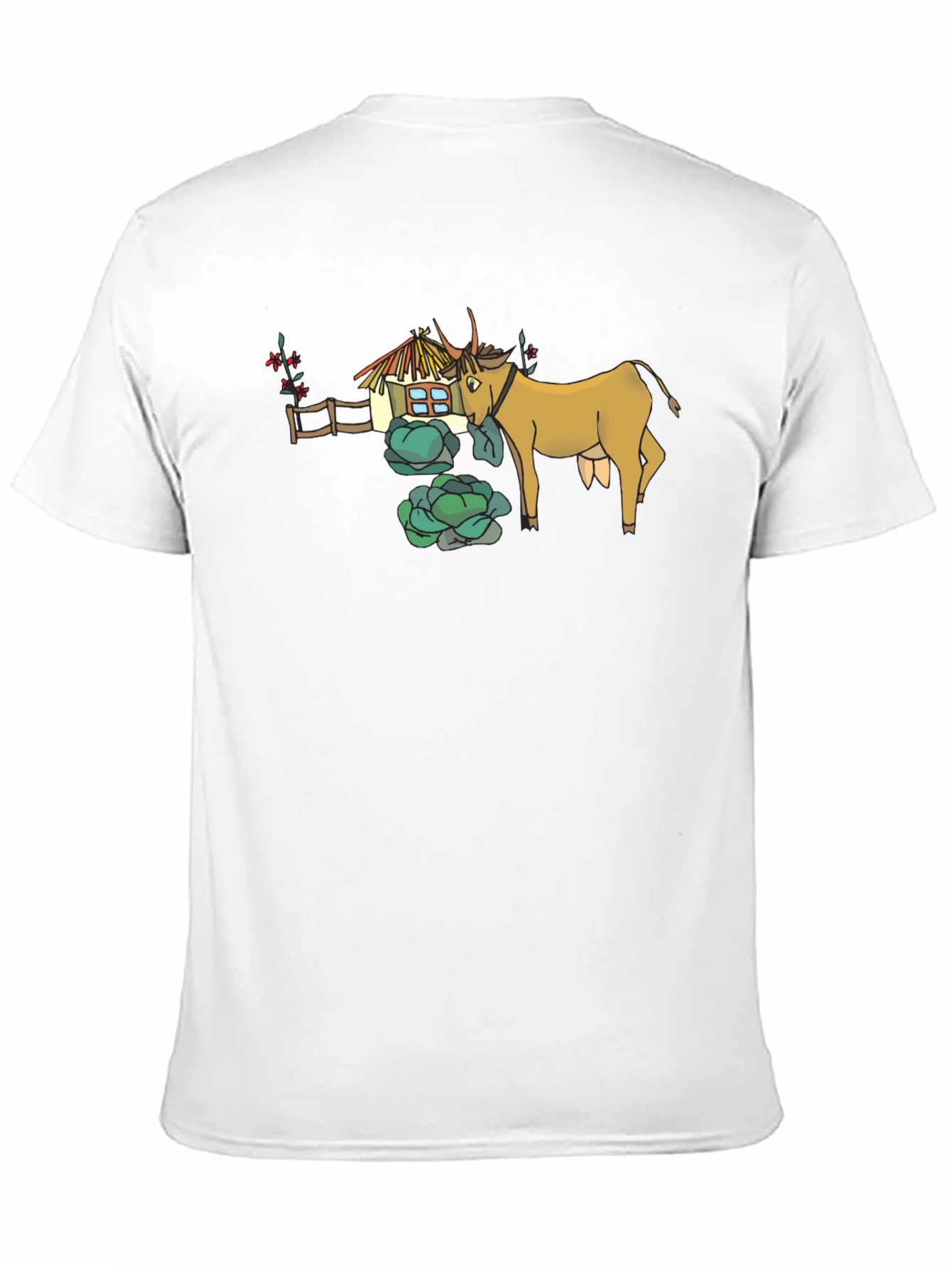 Quirky Cow & Farmhouse Graphic Tee - Black