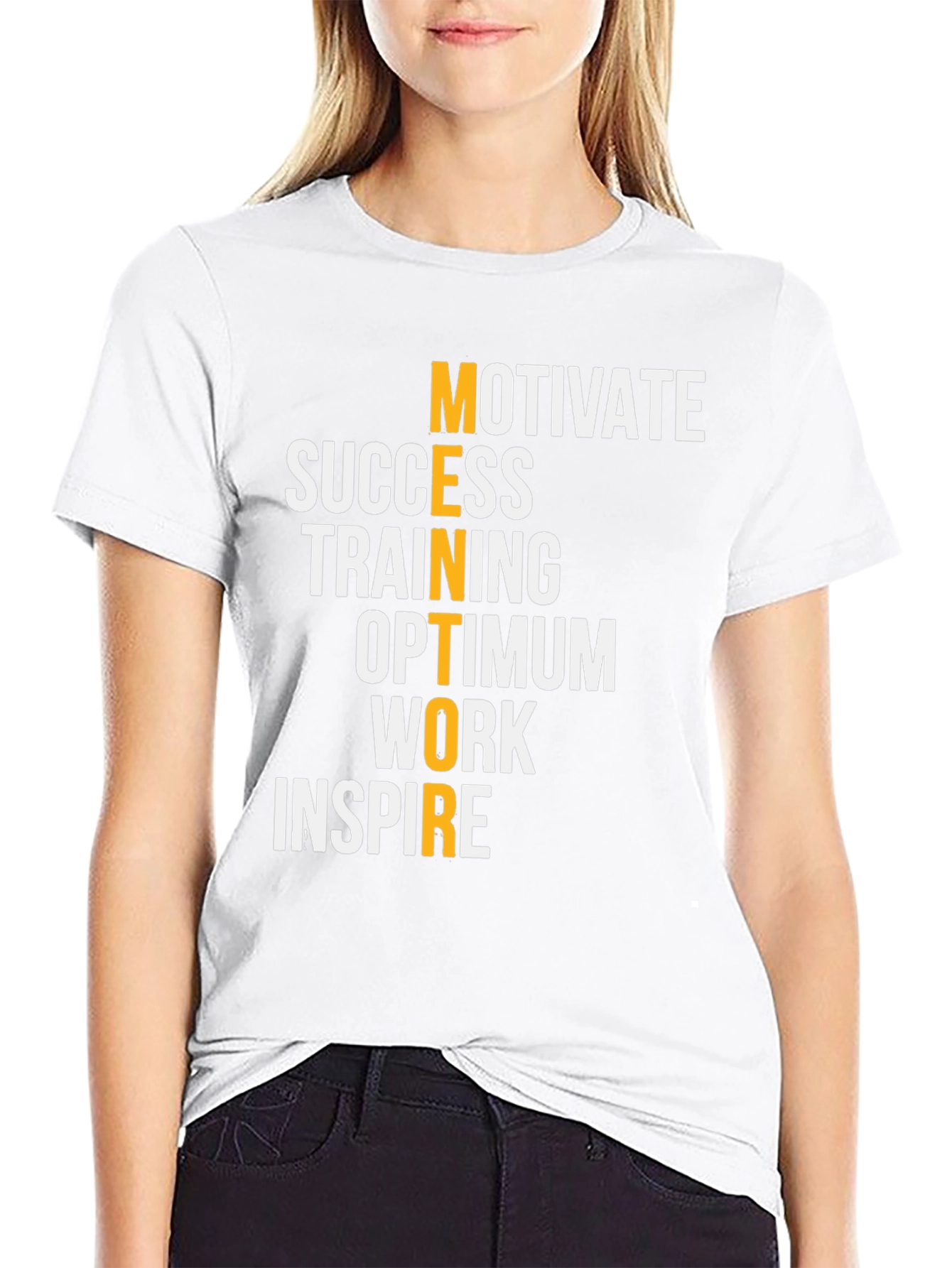 Motivational Mentor Graphic Tee - Black