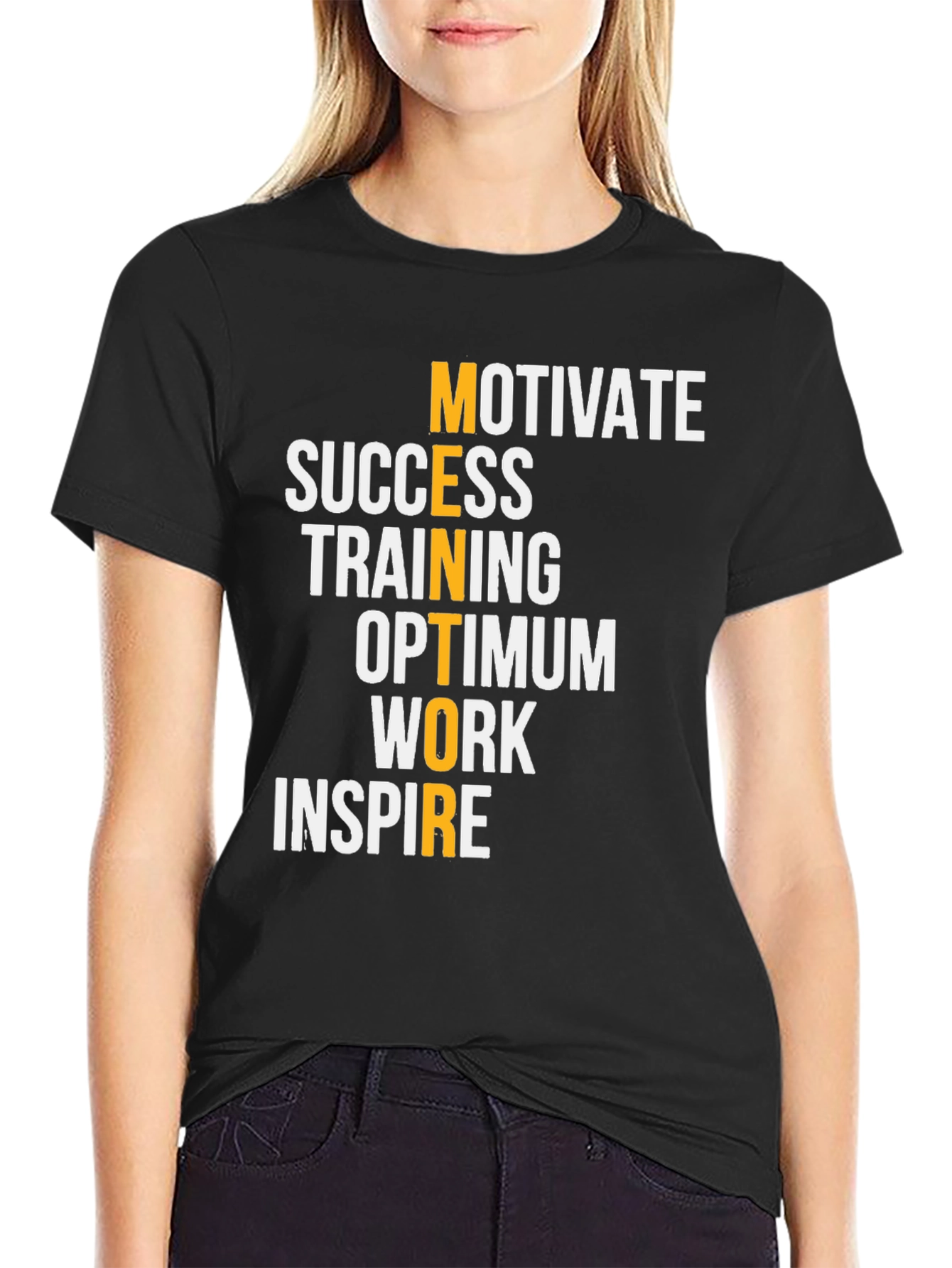 Motivational Mentor Graphic Tee - Black