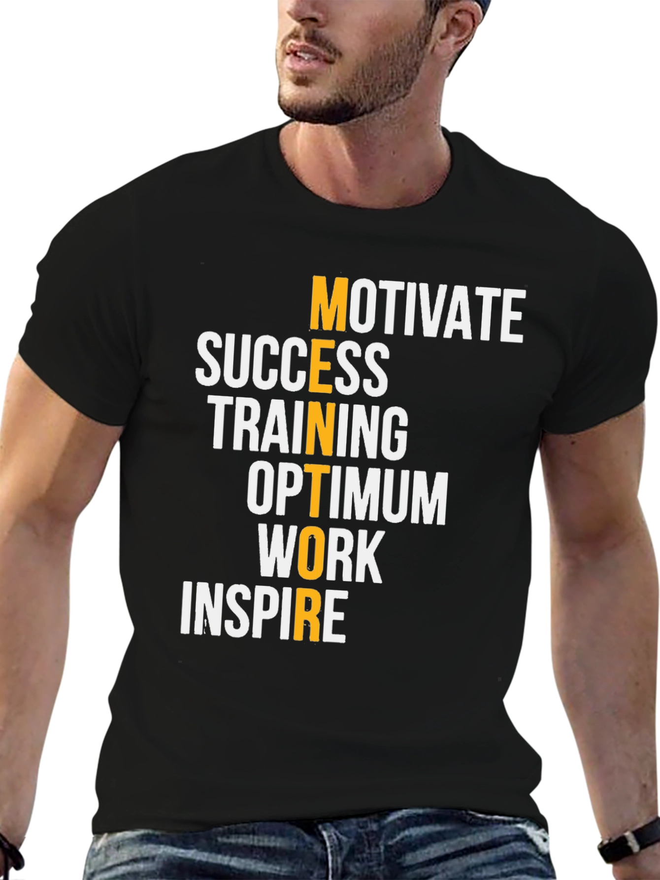 Motivational Mentor Graphic Tee - Black
