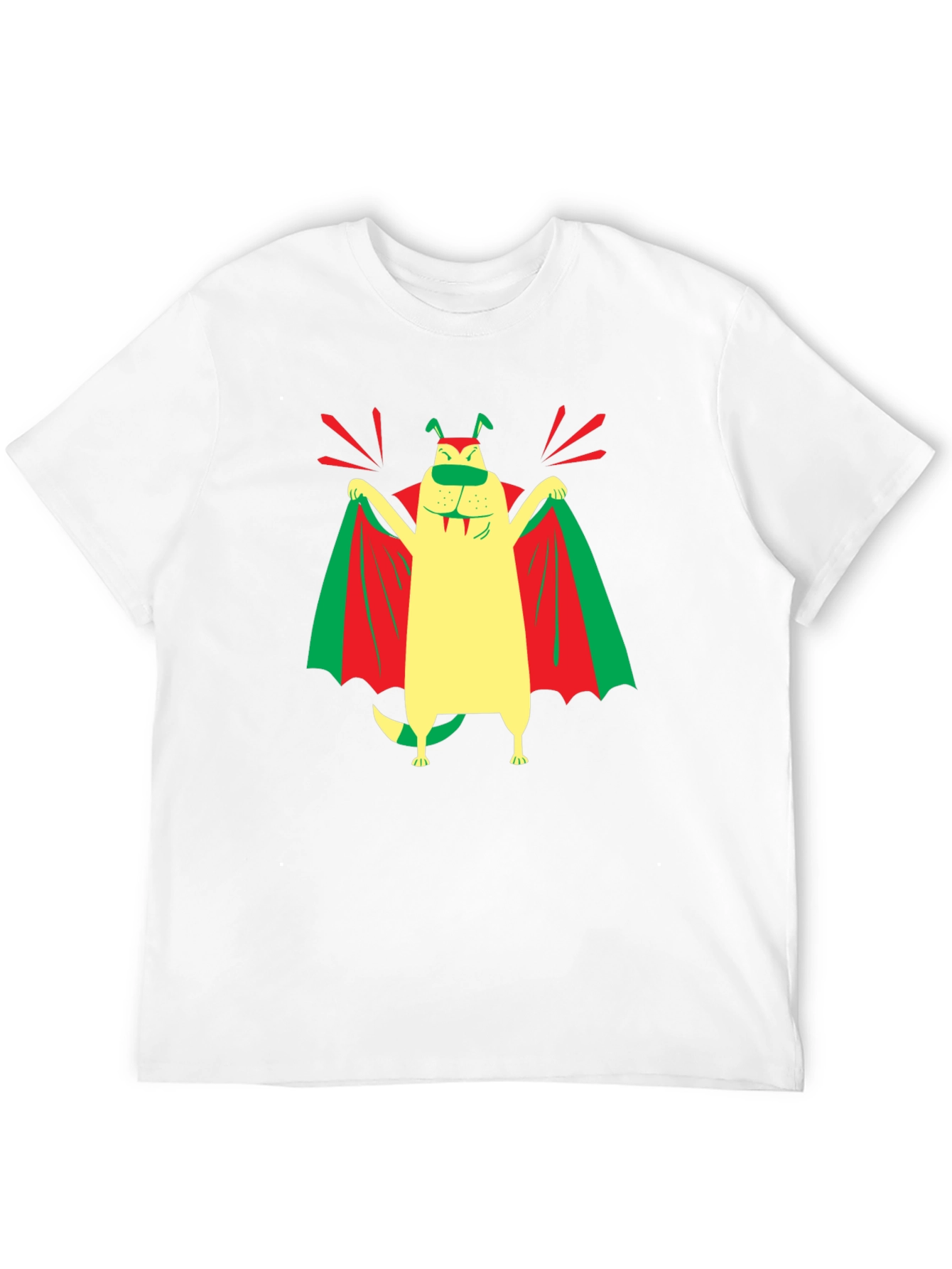 Funny Dog Vampire Graphic T-Shirt - Black