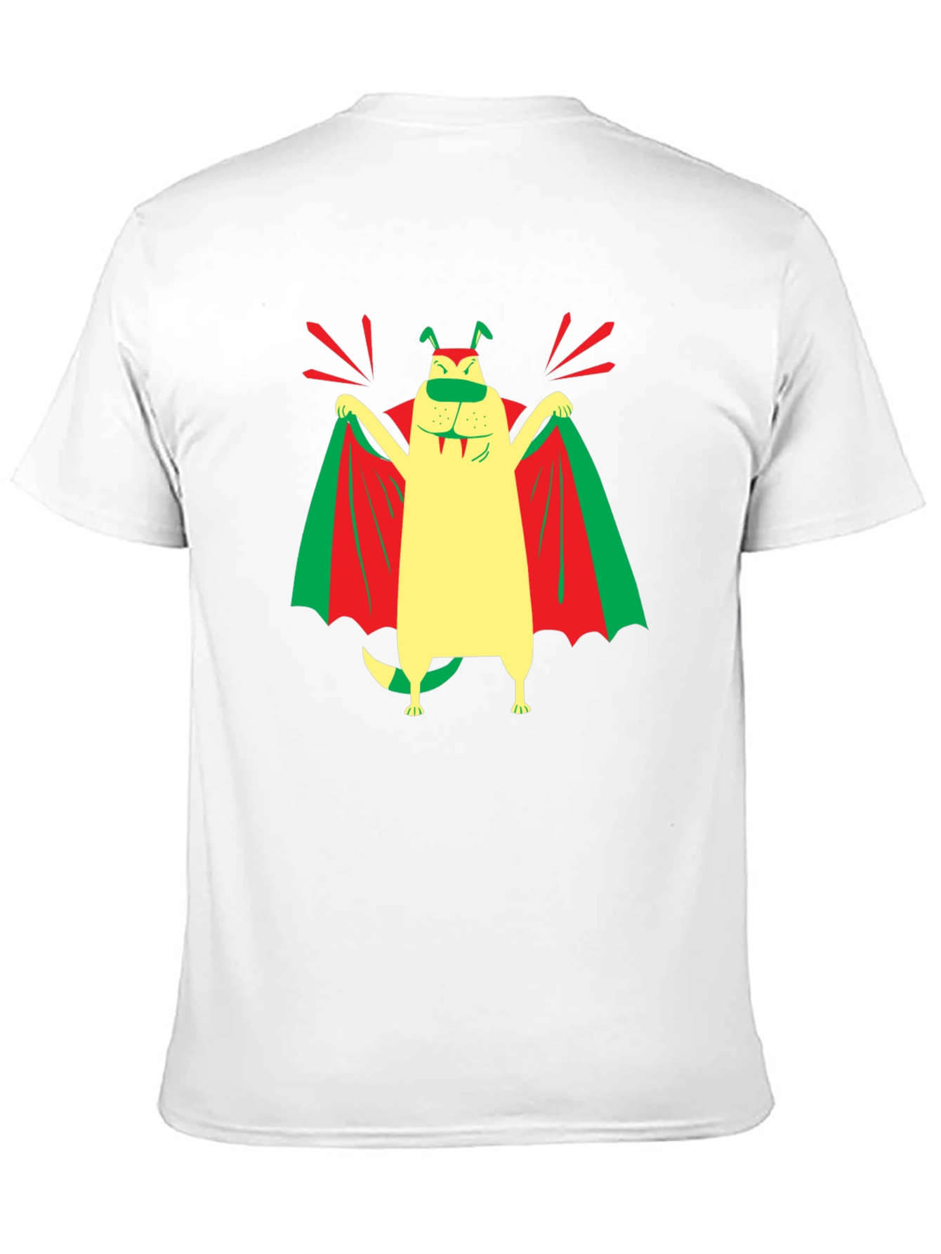 Funny Dog Vampire Graphic T-Shirt - Black