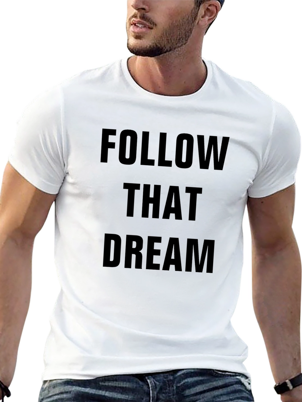 Follow That Dream Black Graphic T-Shirt