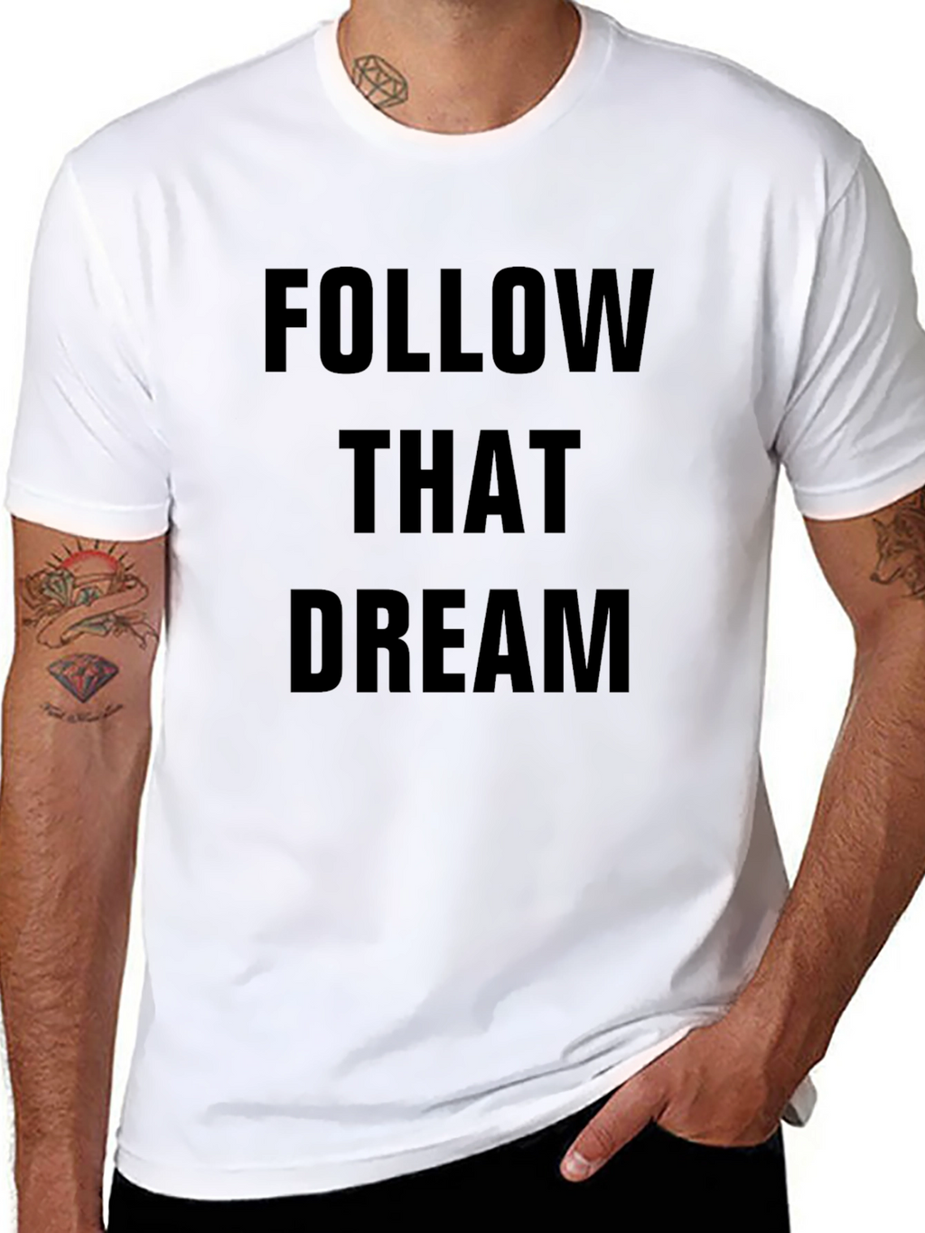Follow That Dream Black Graphic T-Shirt