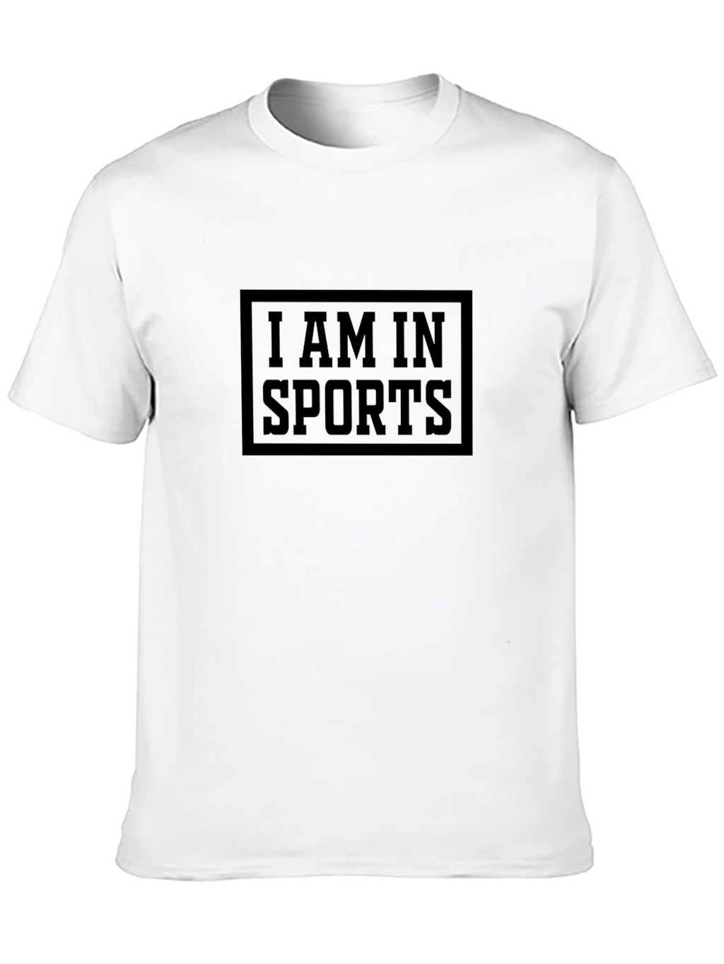 I Am In Sports Black Graphic Tee