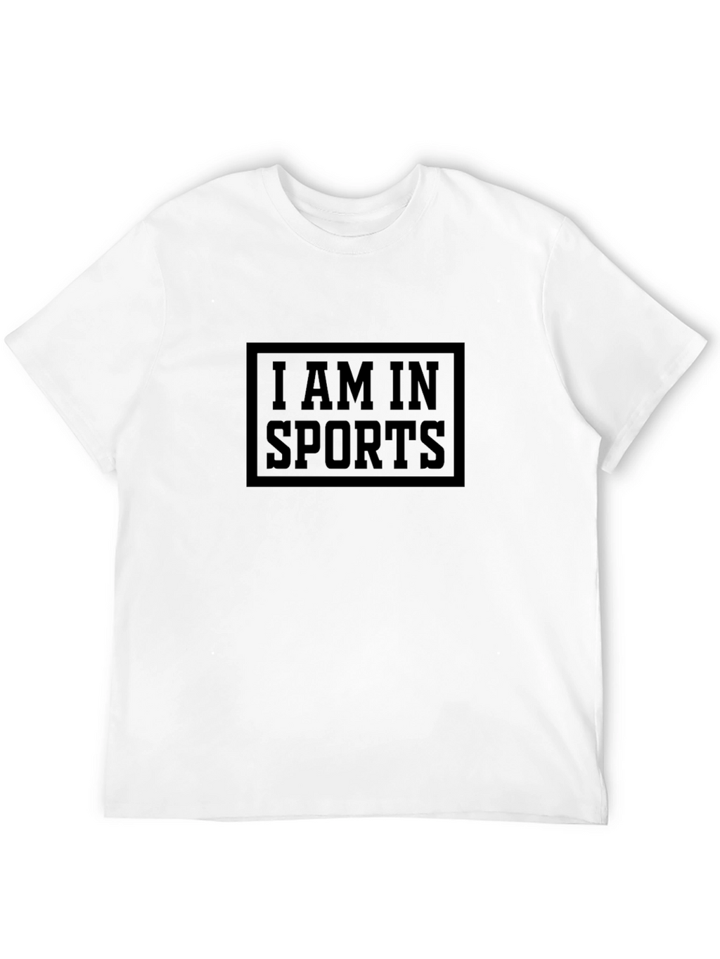 I Am In Sports Black Graphic Tee