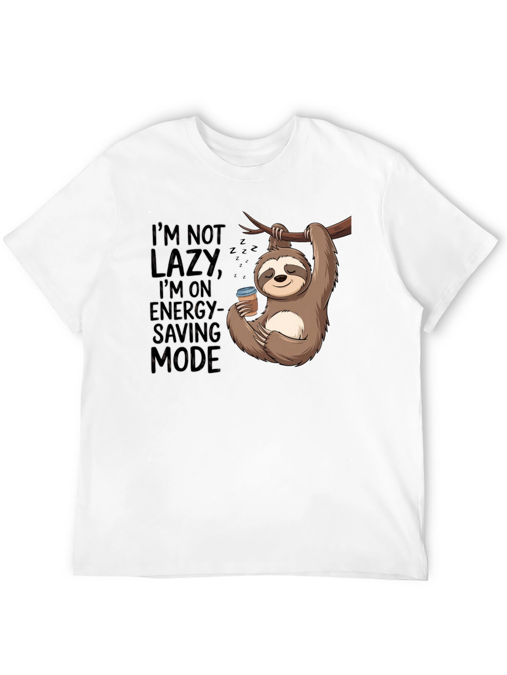 Sloth Energy-Saving Mode Graphic T-Shirt