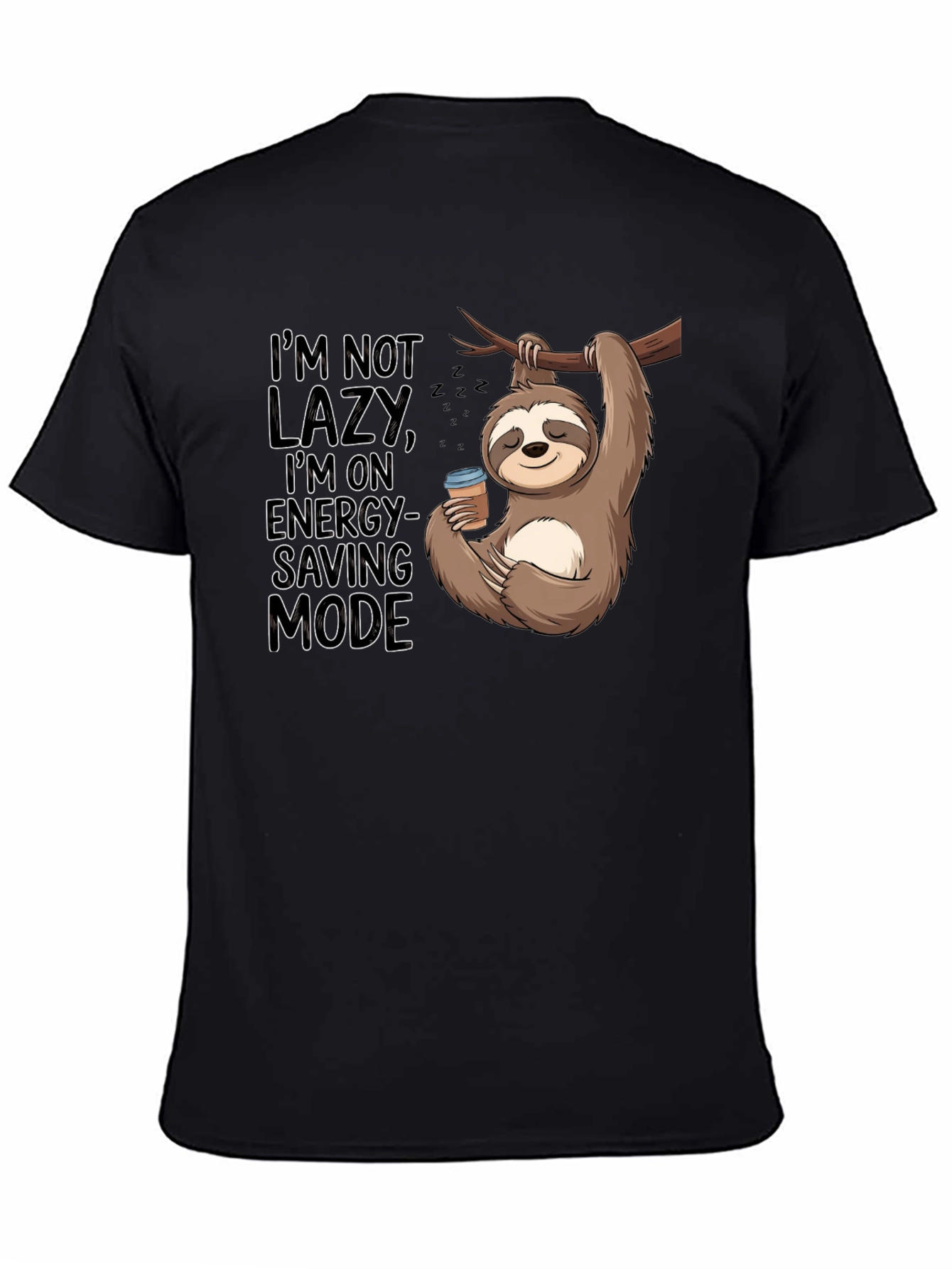 Sloth Energy-Saving Mode Graphic T-Shirt