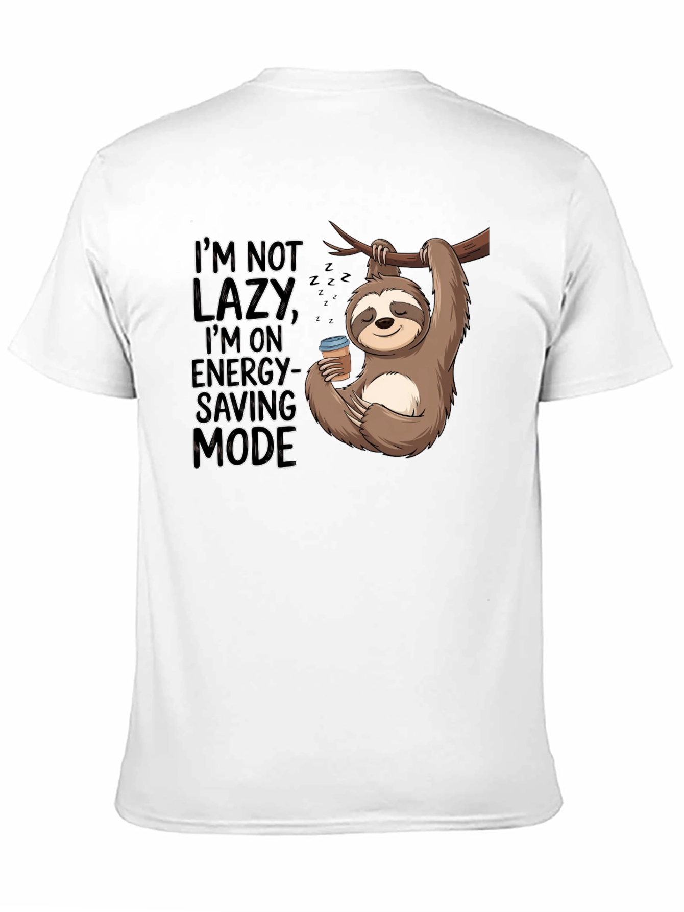 Sloth Energy-Saving Mode Graphic T-Shirt