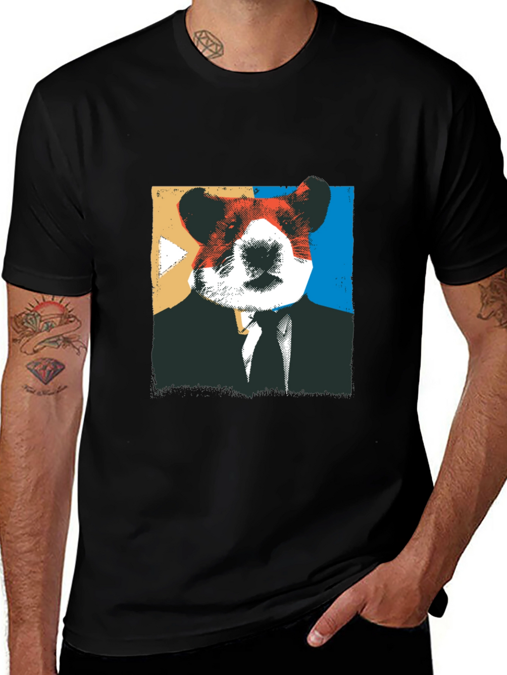 Hamster Boss Graphic Tee - Mens Black T-Shirt