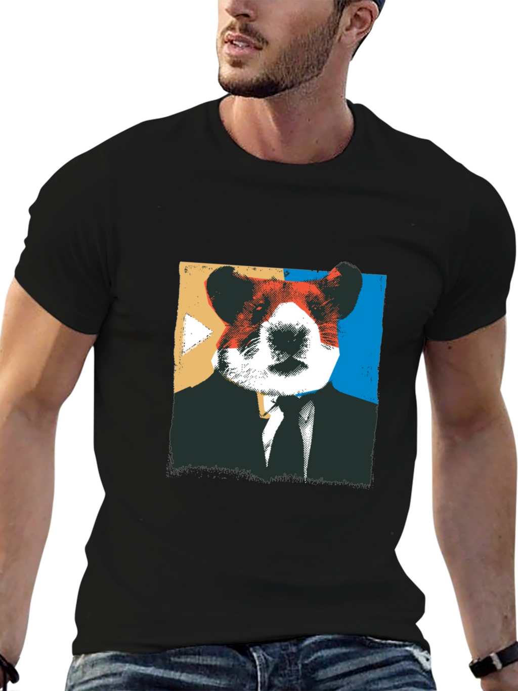 Hamster Boss Graphic Tee - Mens Black T-Shirt
