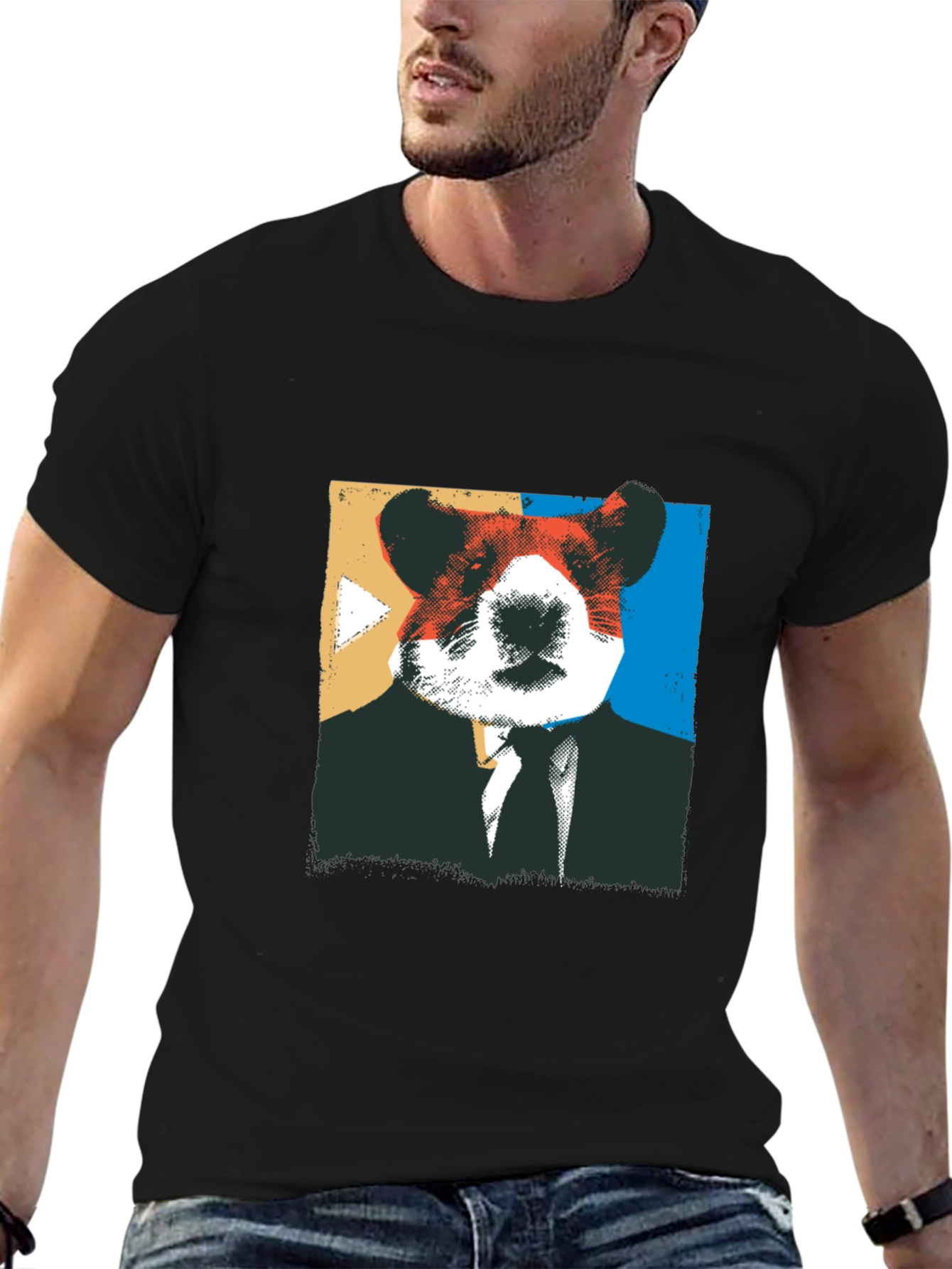 Hamster Boss Graphic Tee - Mens Black T-Shirt