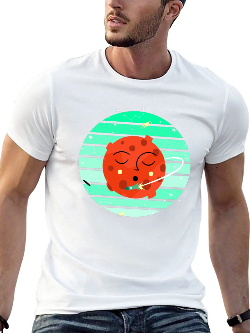 Planet Space T-Shirt - Black Cotton