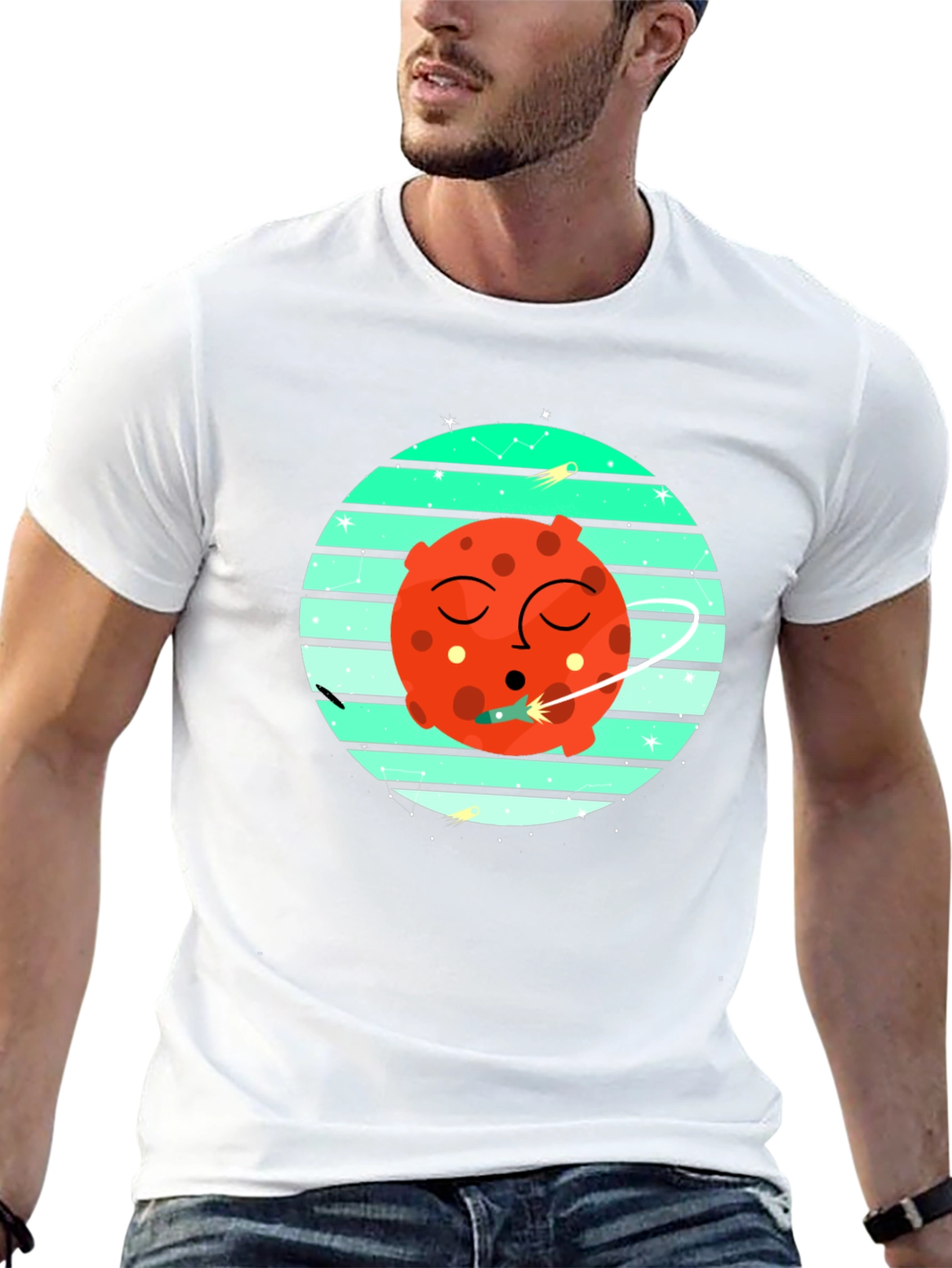 Planet Space T-Shirt - Black Cotton