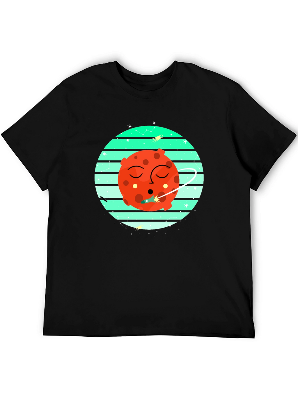 Planet Space T-Shirt - Black Cotton