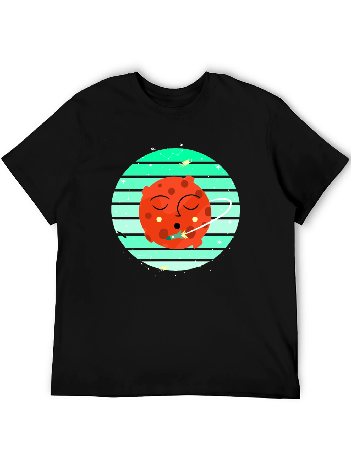 Planet Space T-Shirt - Black Cotton