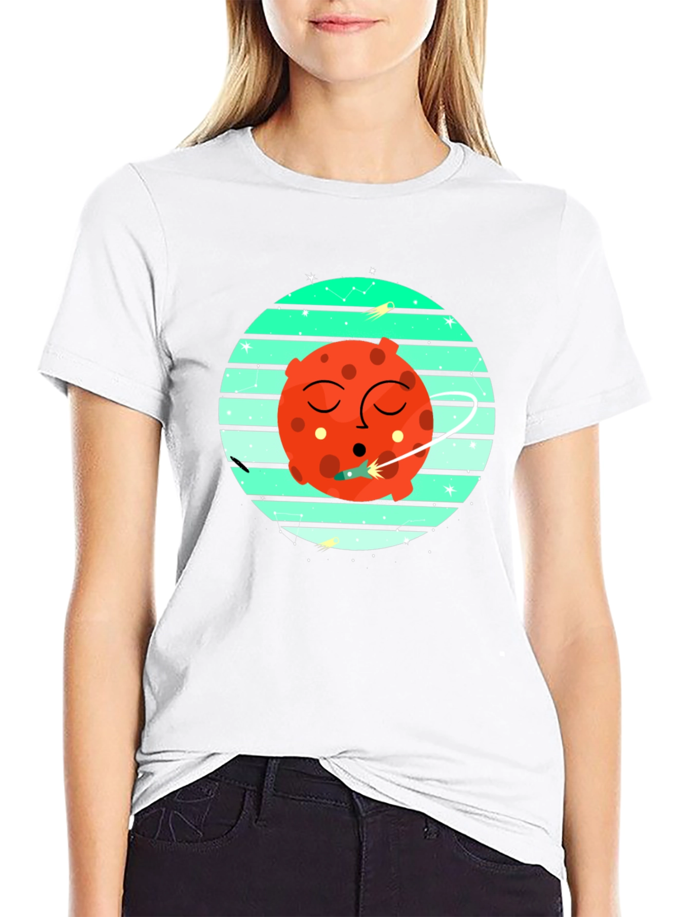 Planet Space T-Shirt - Black Cotton