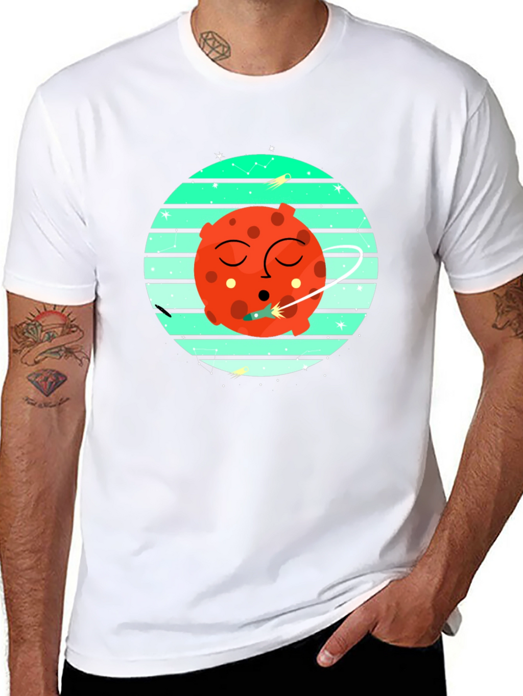 Planet Space T-Shirt - Black Cotton