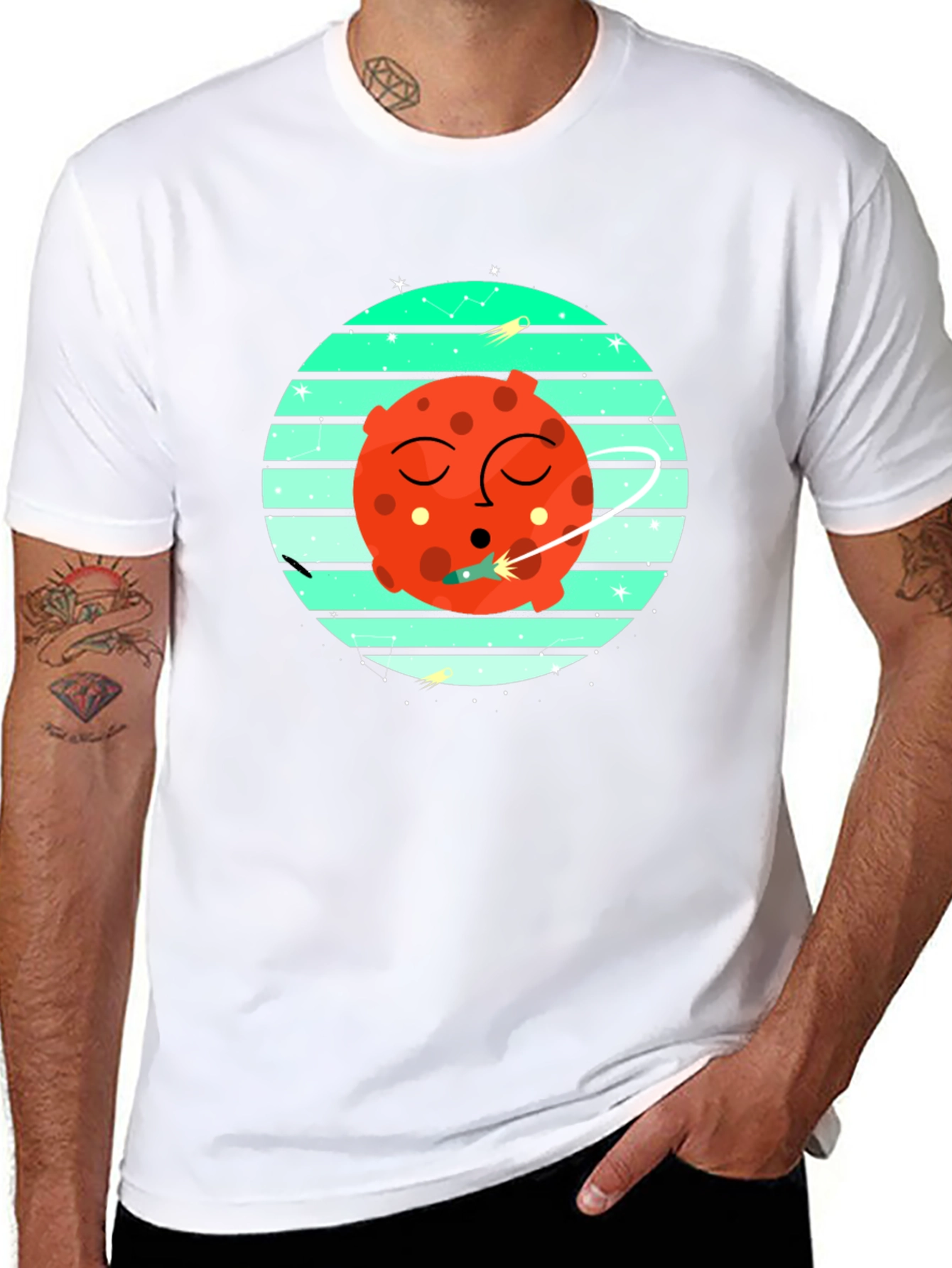 Planet Space T-Shirt - Black Cotton