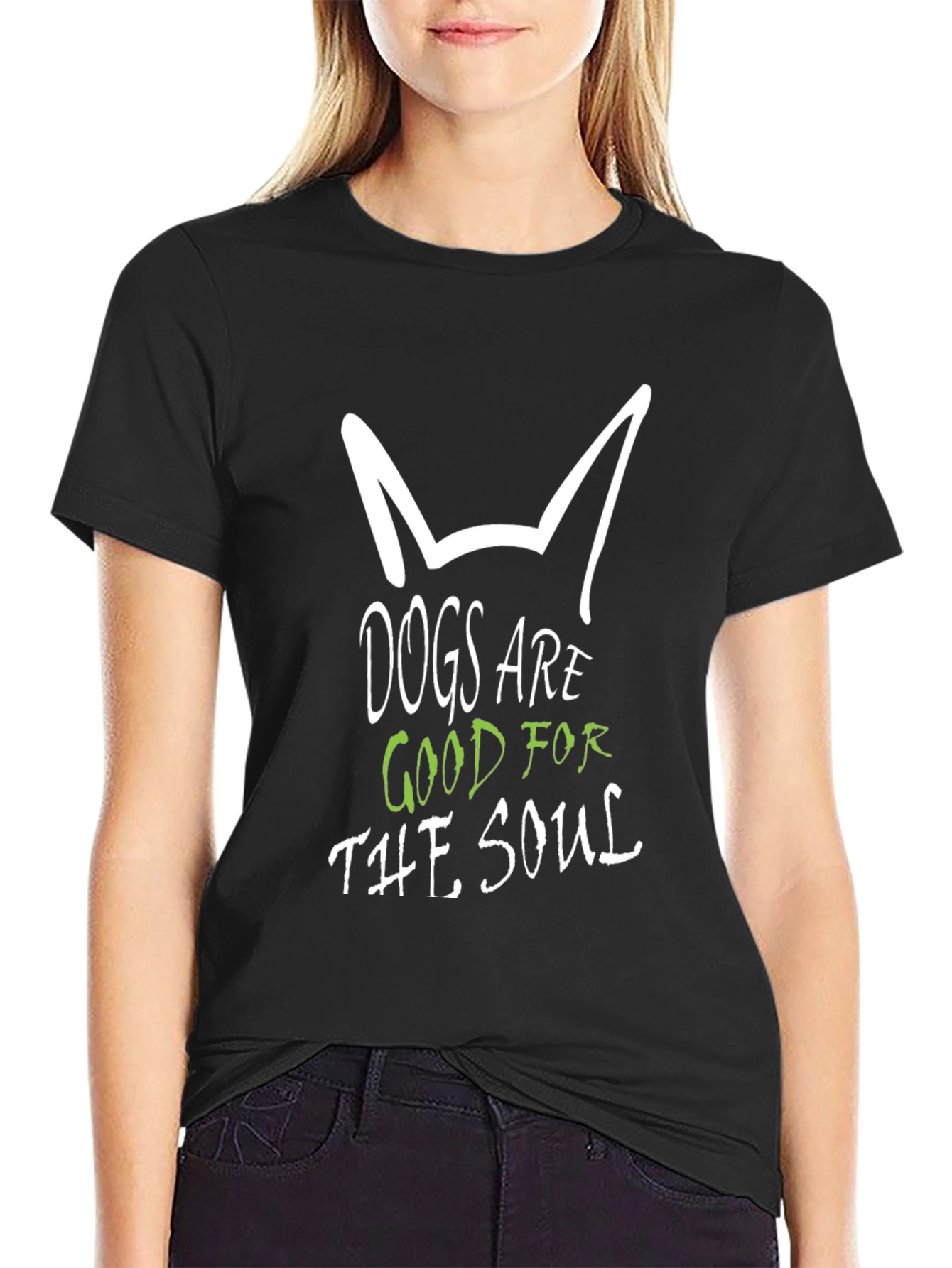 Dogs are Good for the Soul Black T-Shirt
