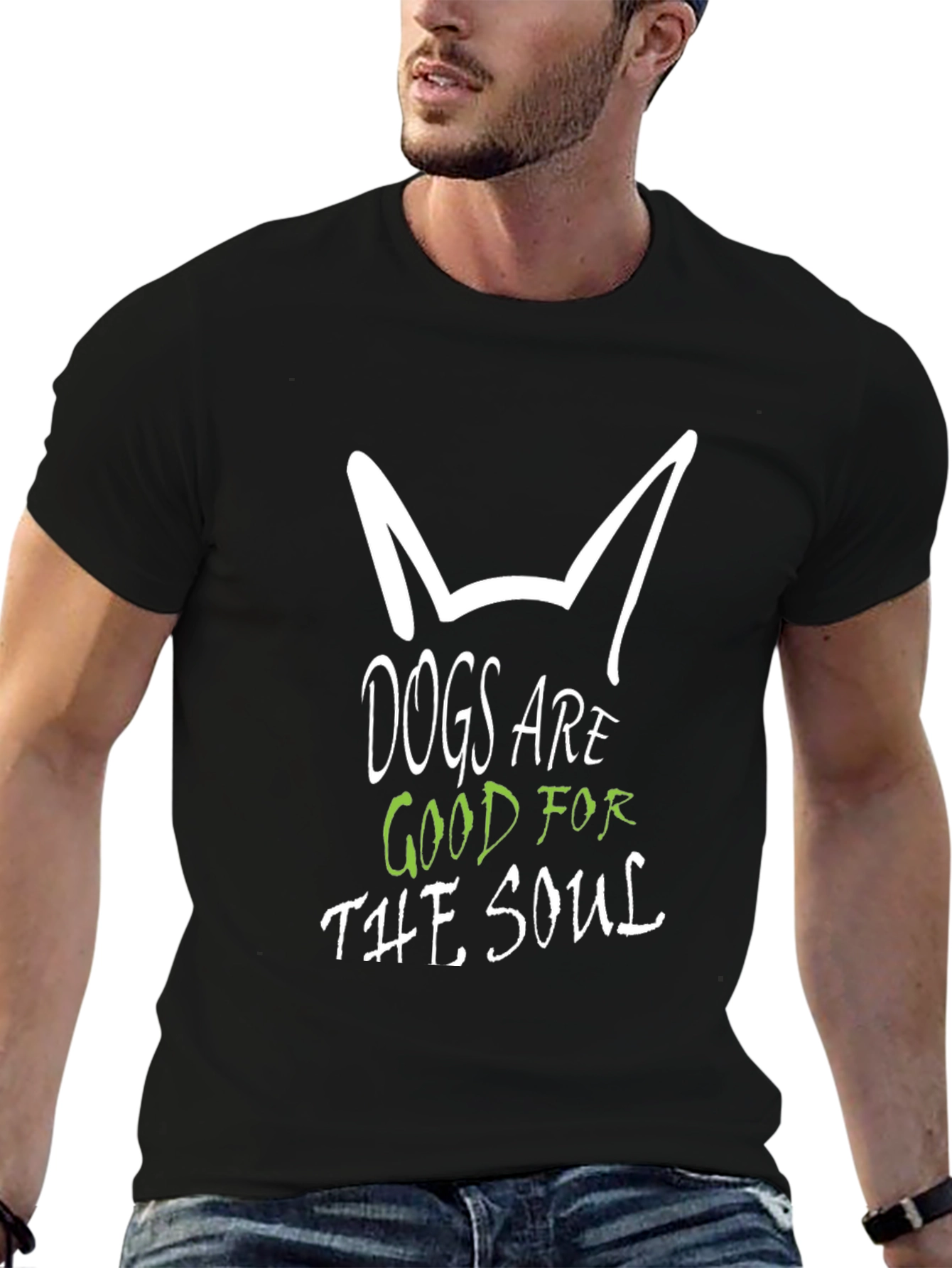 Dogs are Good for the Soul Black T-Shirt