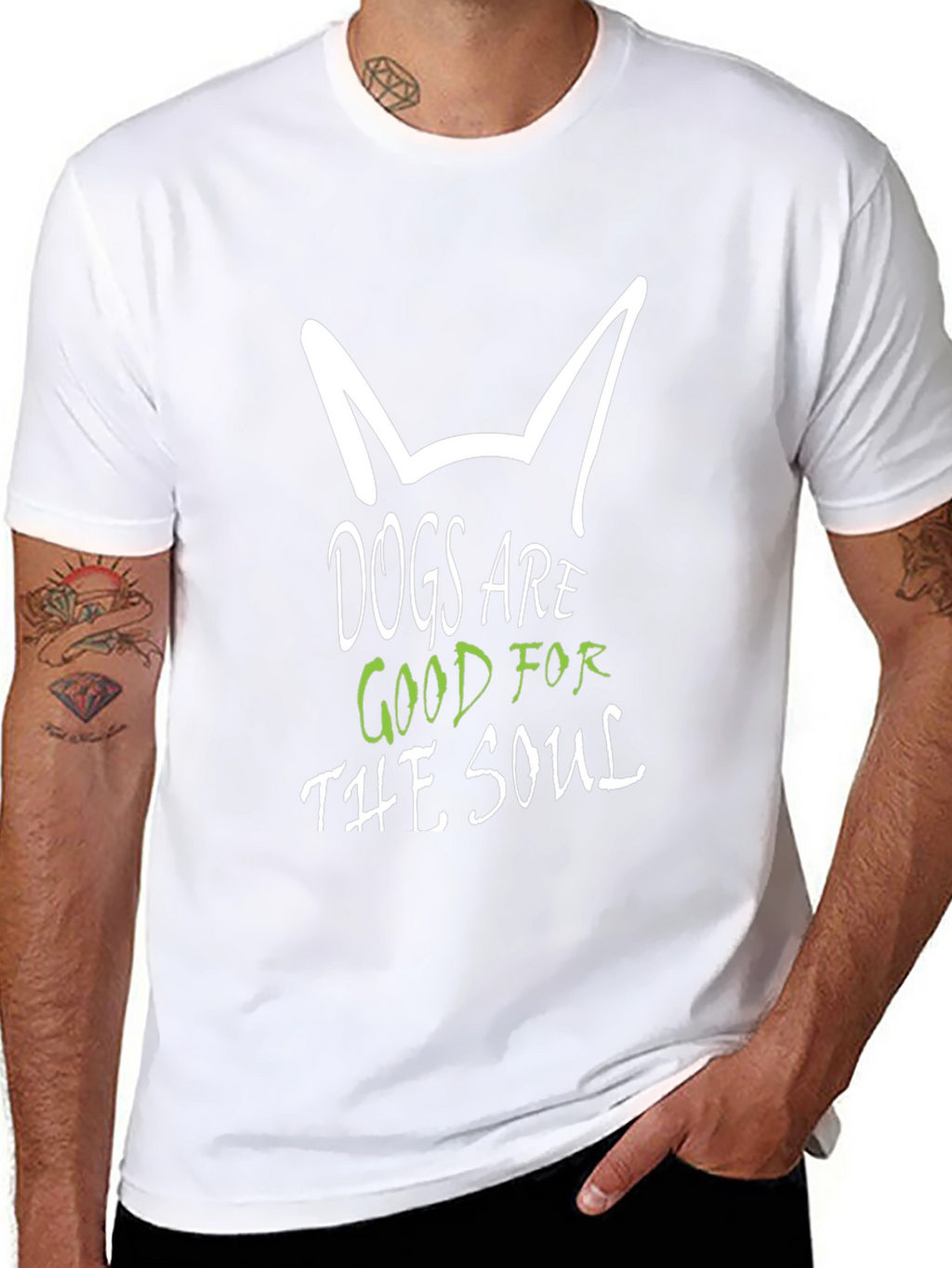 Dogs are Good for the Soul Black T-Shirt