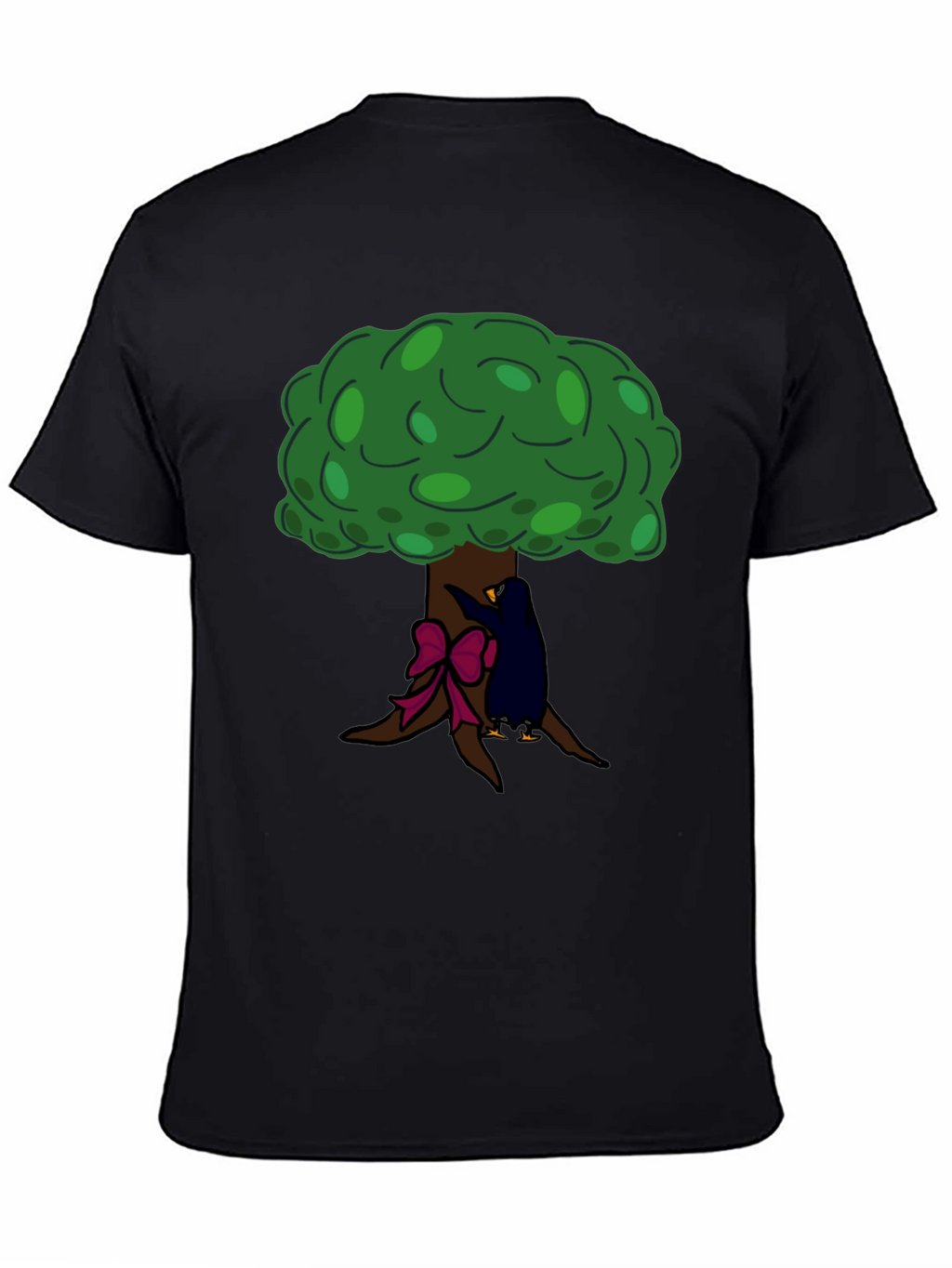Tree Hugger Graphic Tee - Black Cotton T-Shirt