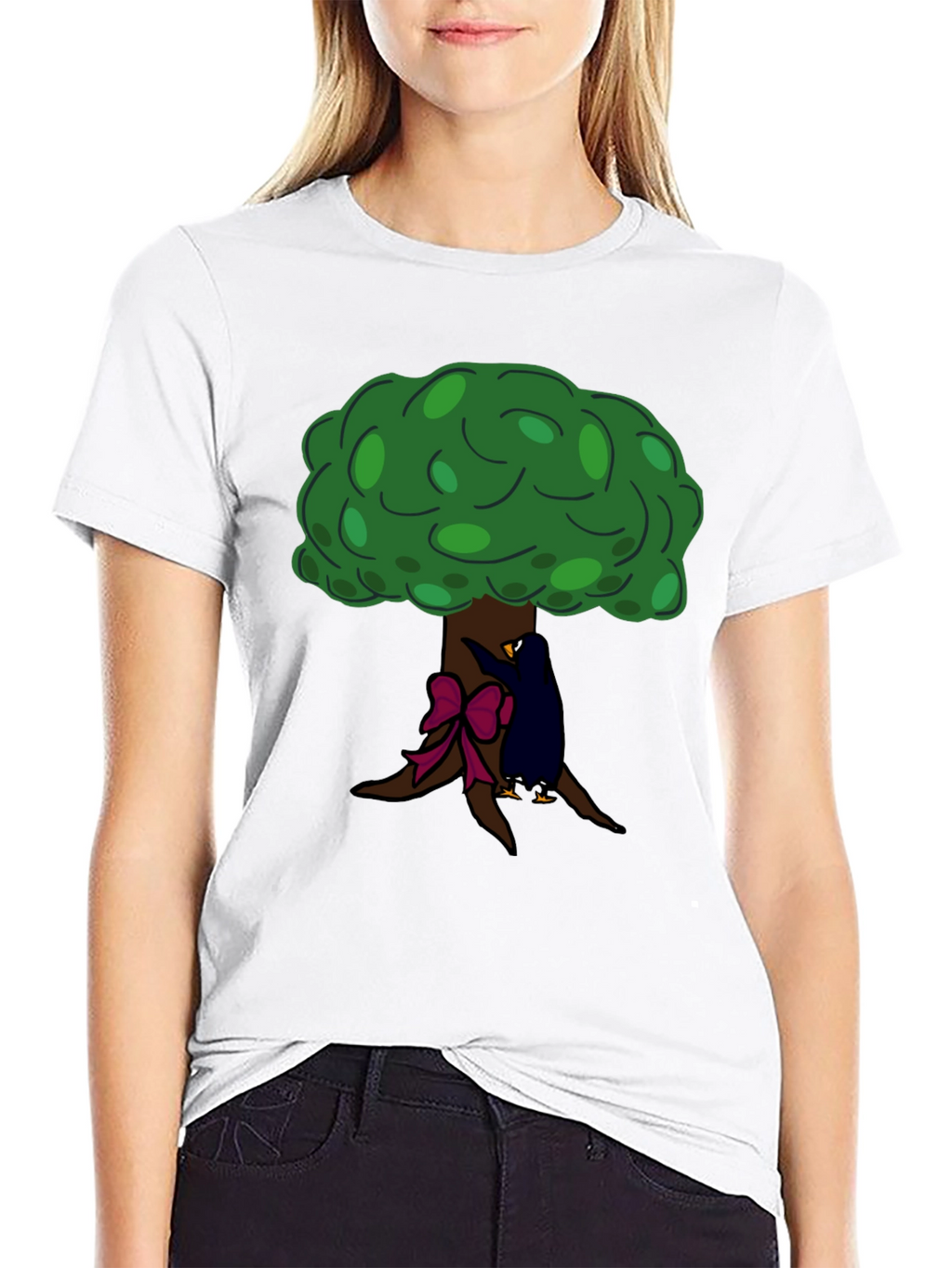 Tree Hugger Graphic Tee - Black Cotton T-Shirt