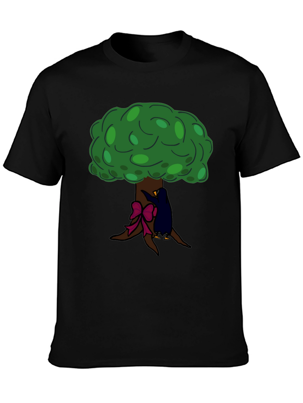 Tree Hugger Graphic Tee - Black Cotton T-Shirt