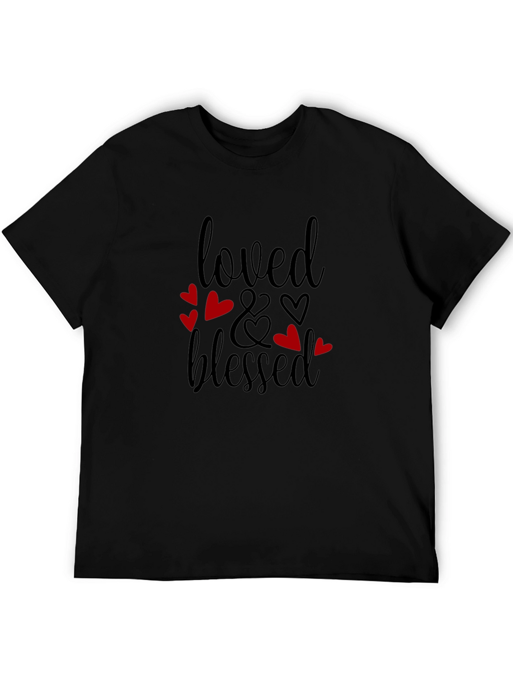 Loved & Blessed Graphic Tee - Black