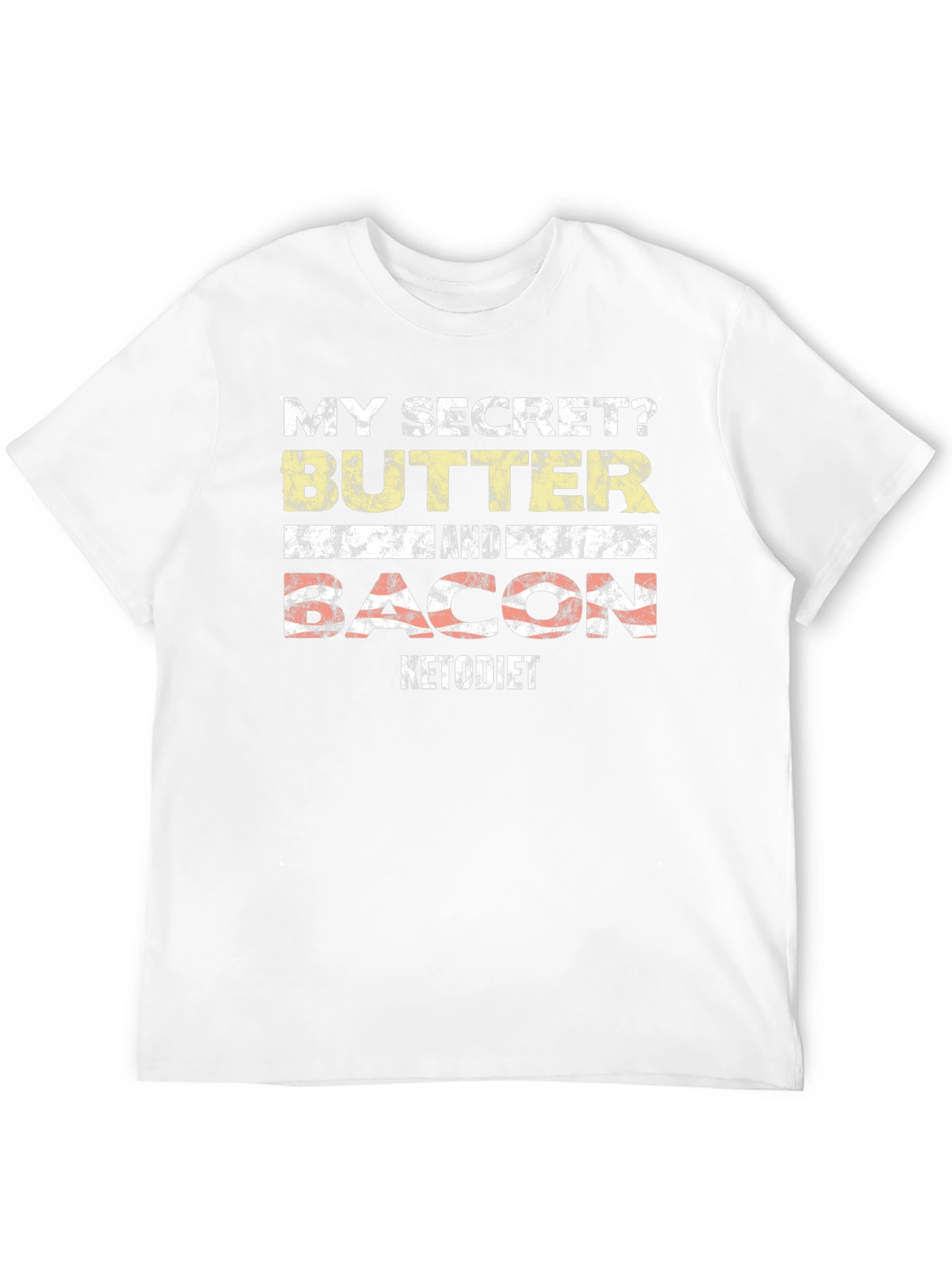 Keto Diet Secret Butter Bacon T-Shirt - Funny Foodie Tee