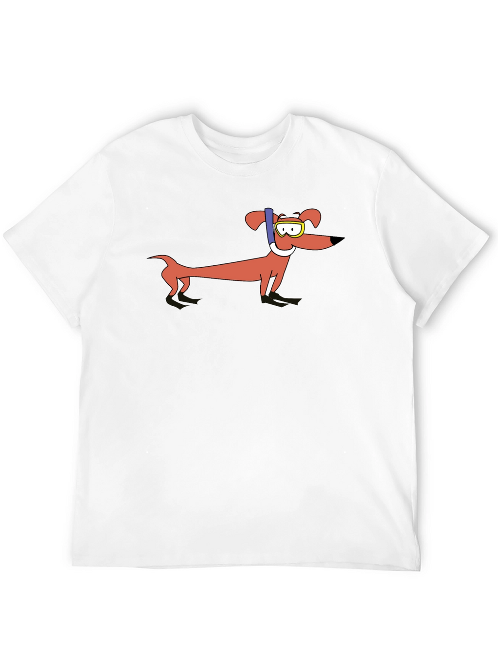 Dachshund Snorkeler Graphic T-Shirt - Unisex Black Tee