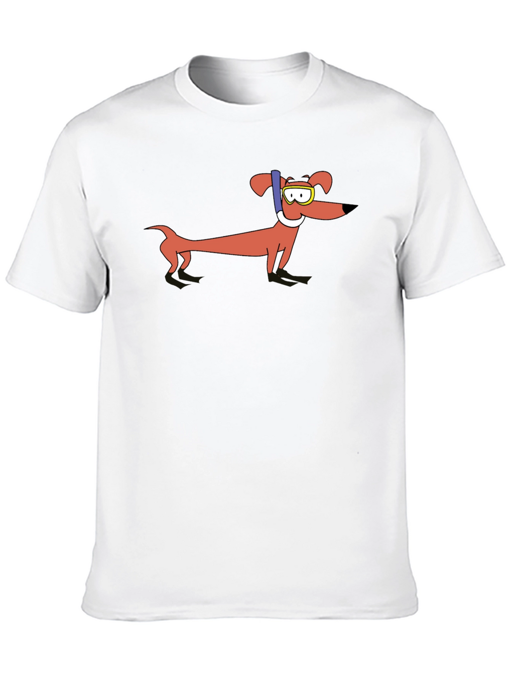 Dachshund Snorkeler Graphic T-Shirt - Unisex Black Tee
