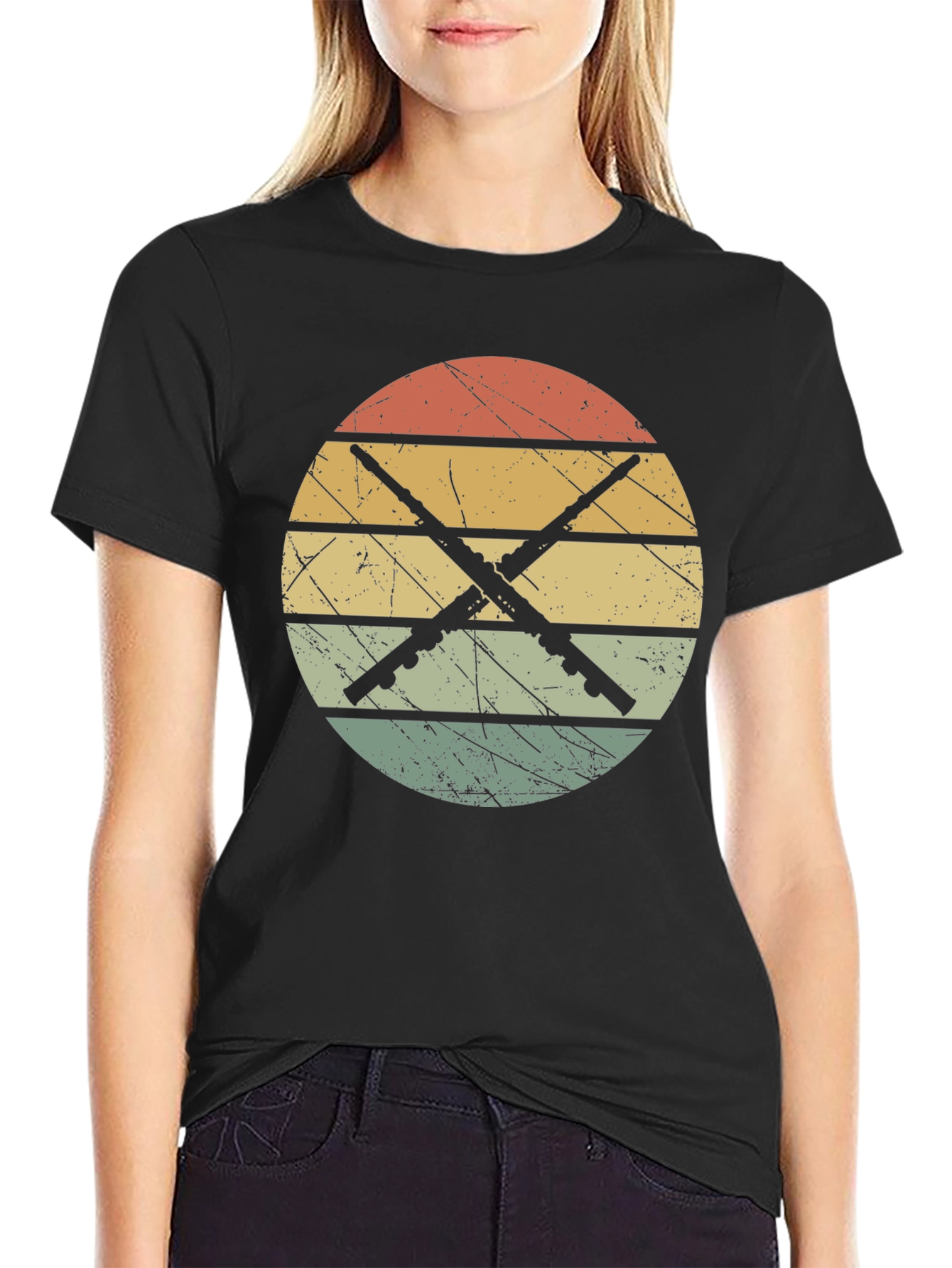 Vintage Flute T-Shirt - Retro Music Tee
