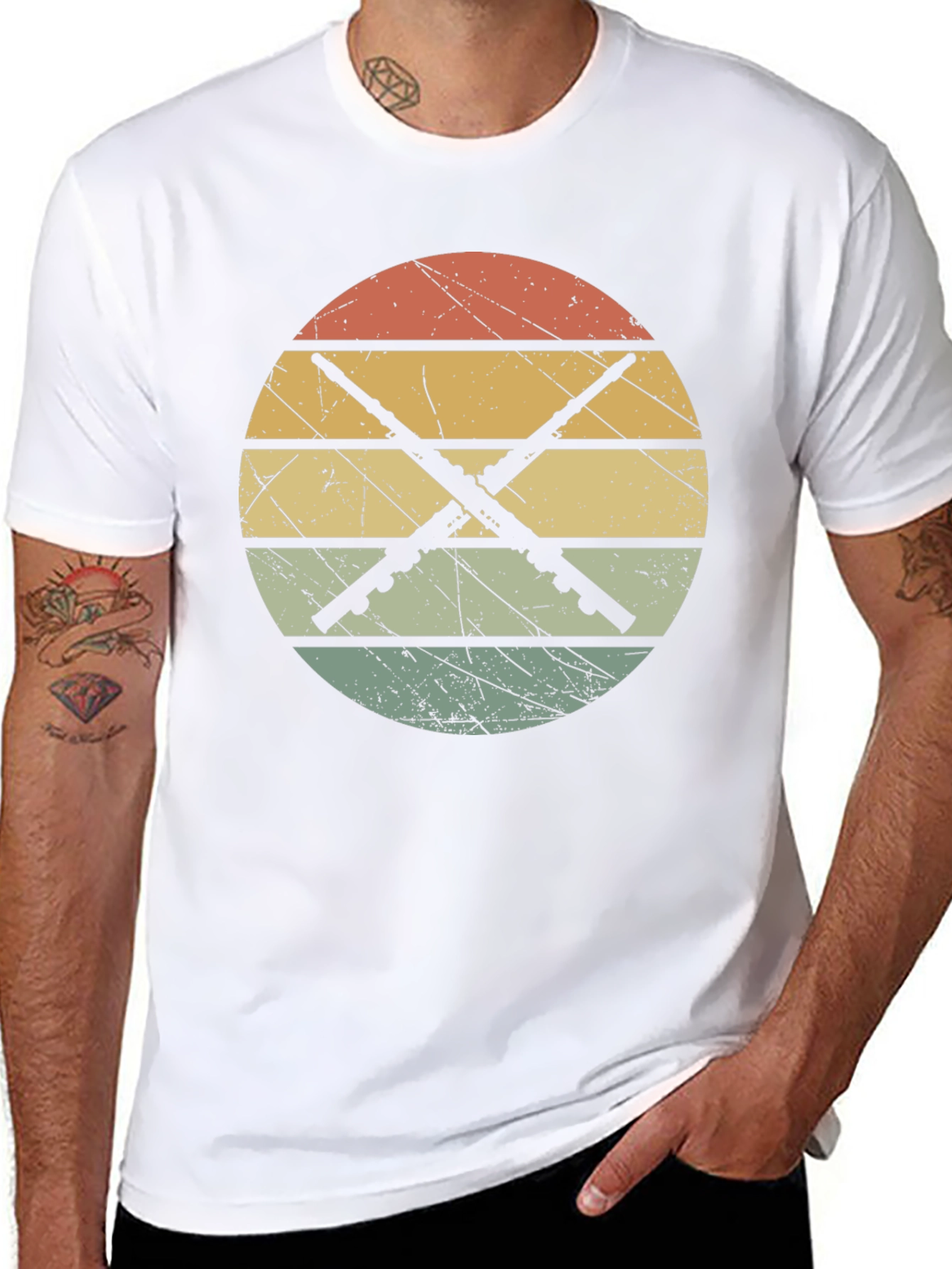 Vintage Flute T-Shirt - Retro Music Tee