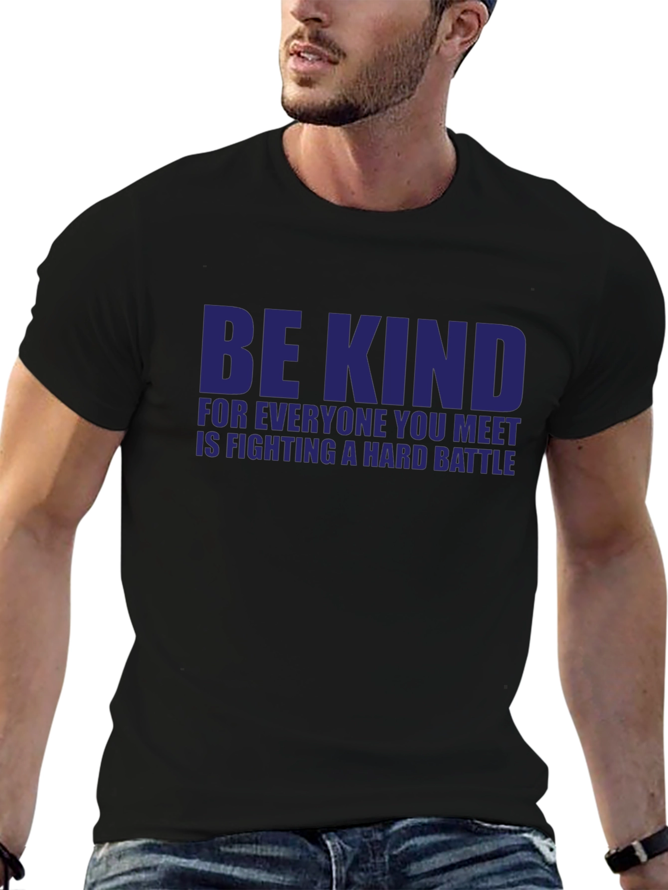 Be Kind Graphic Tee - Inspirational Message Black T-Shirt