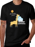Funny Giraffe Weather Graphic T-Shirt