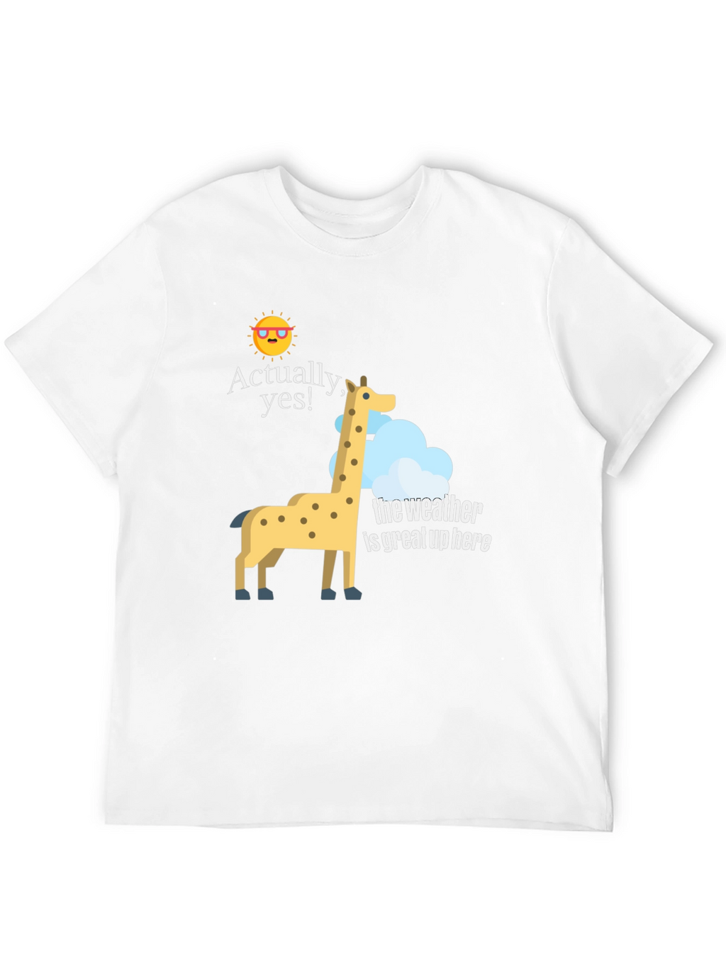 Funny Giraffe Weather Graphic T-Shirt