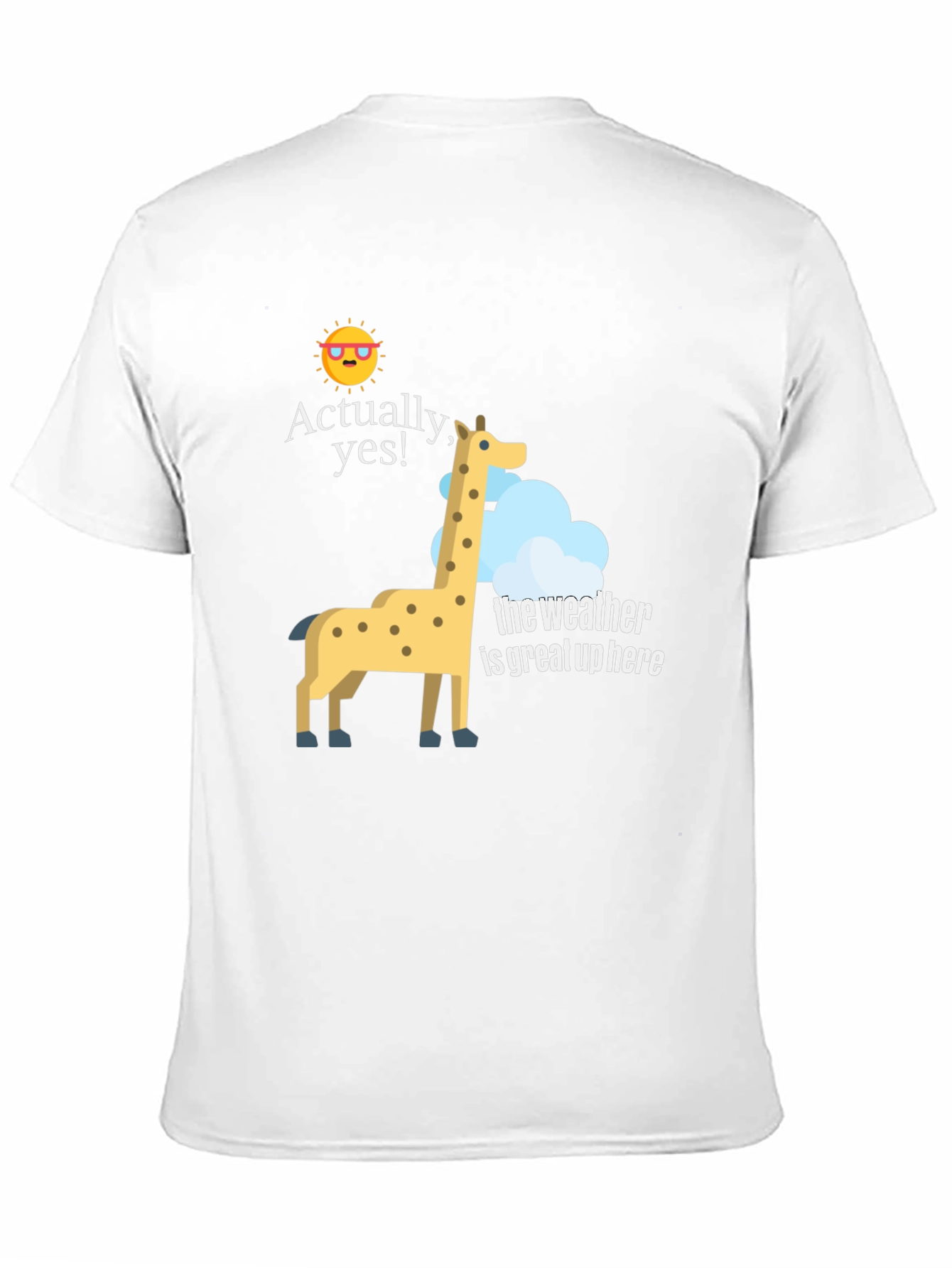 Funny Giraffe Weather Graphic T-Shirt